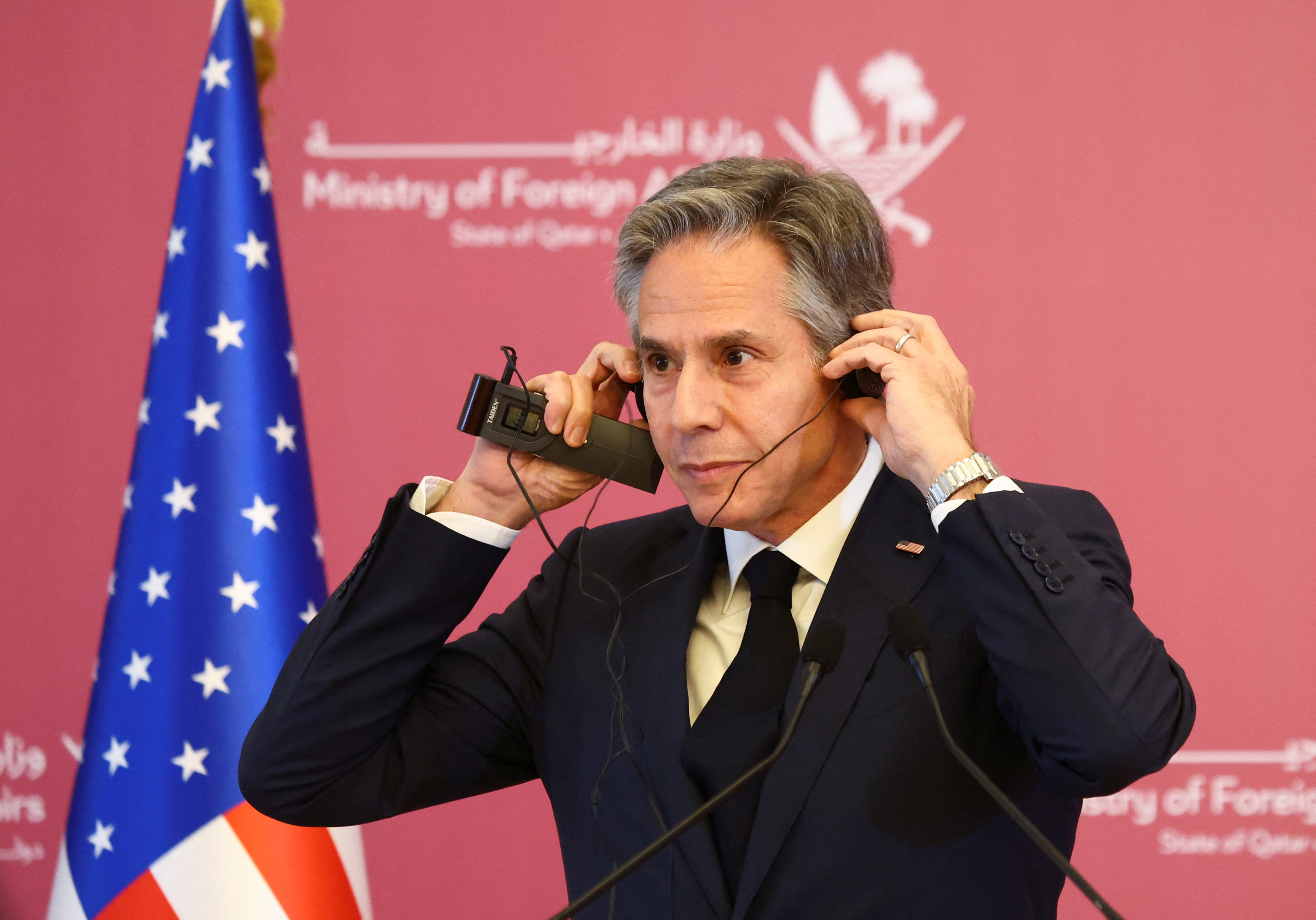 U.S. Secretary of State Blinken and Qatari Foreign Minister hold news conference in Doha