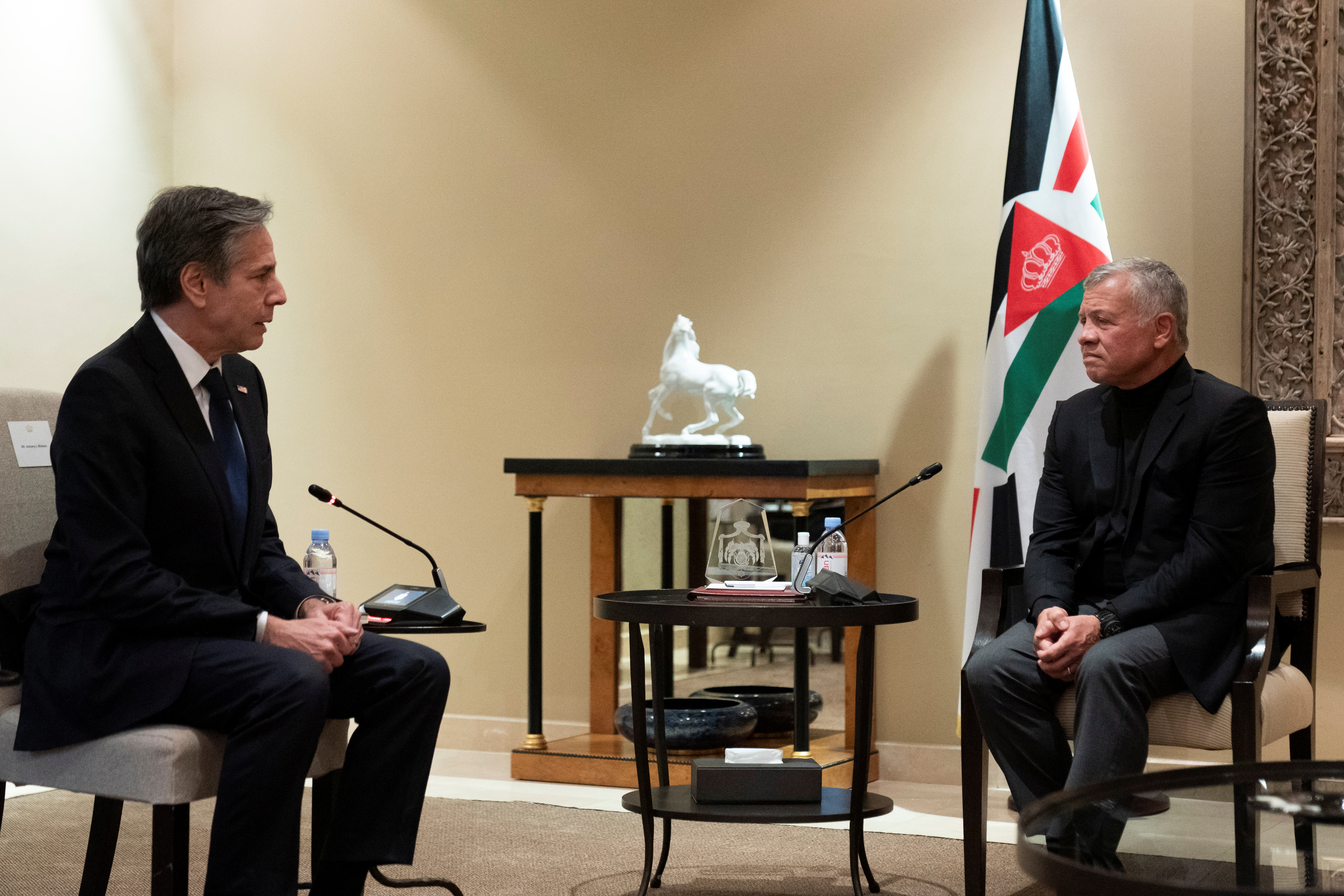 Secretary of State Antony Blinken meeting with Jordan's King Abdullah II in Amman