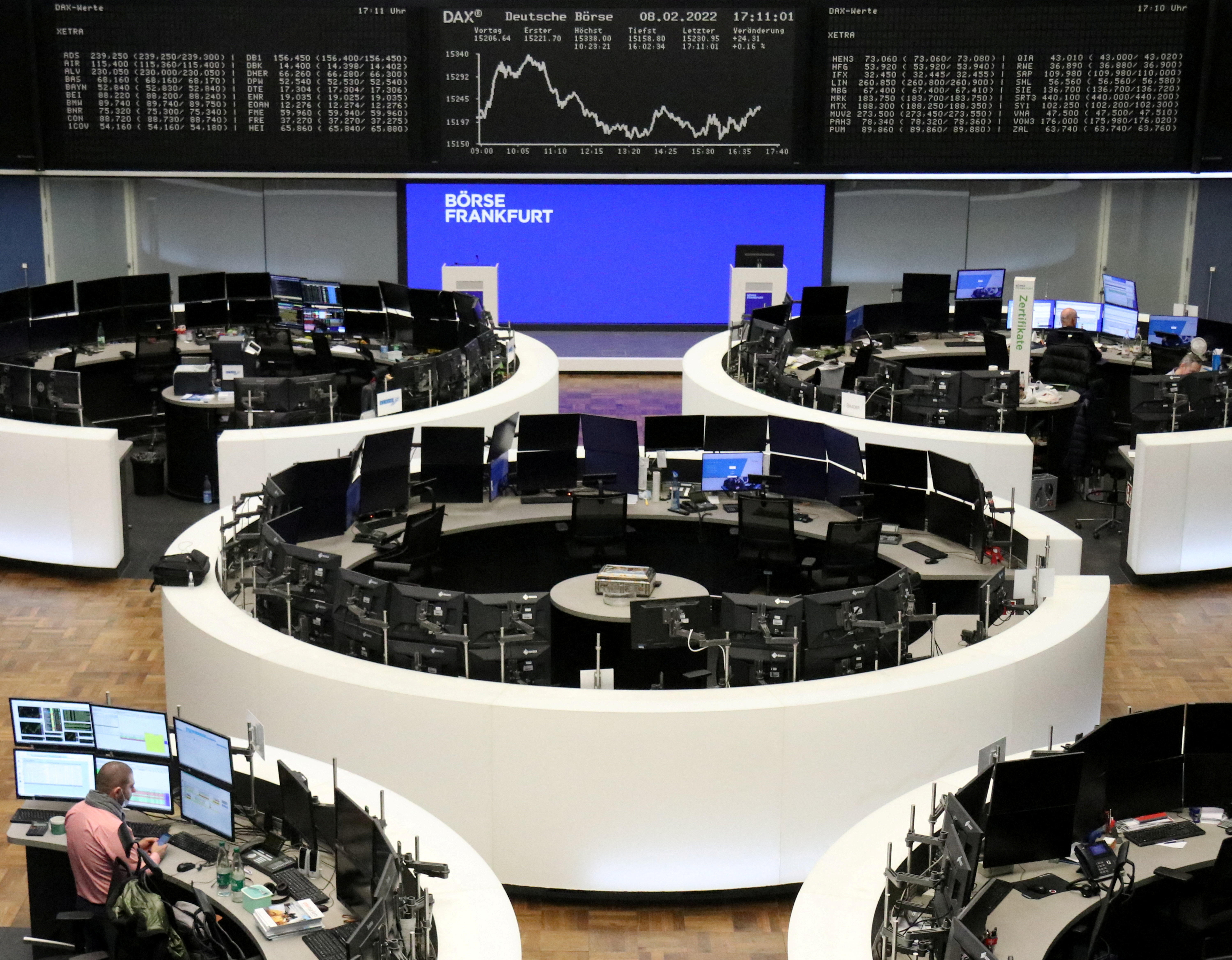 View of the Frankfurt stock exchange