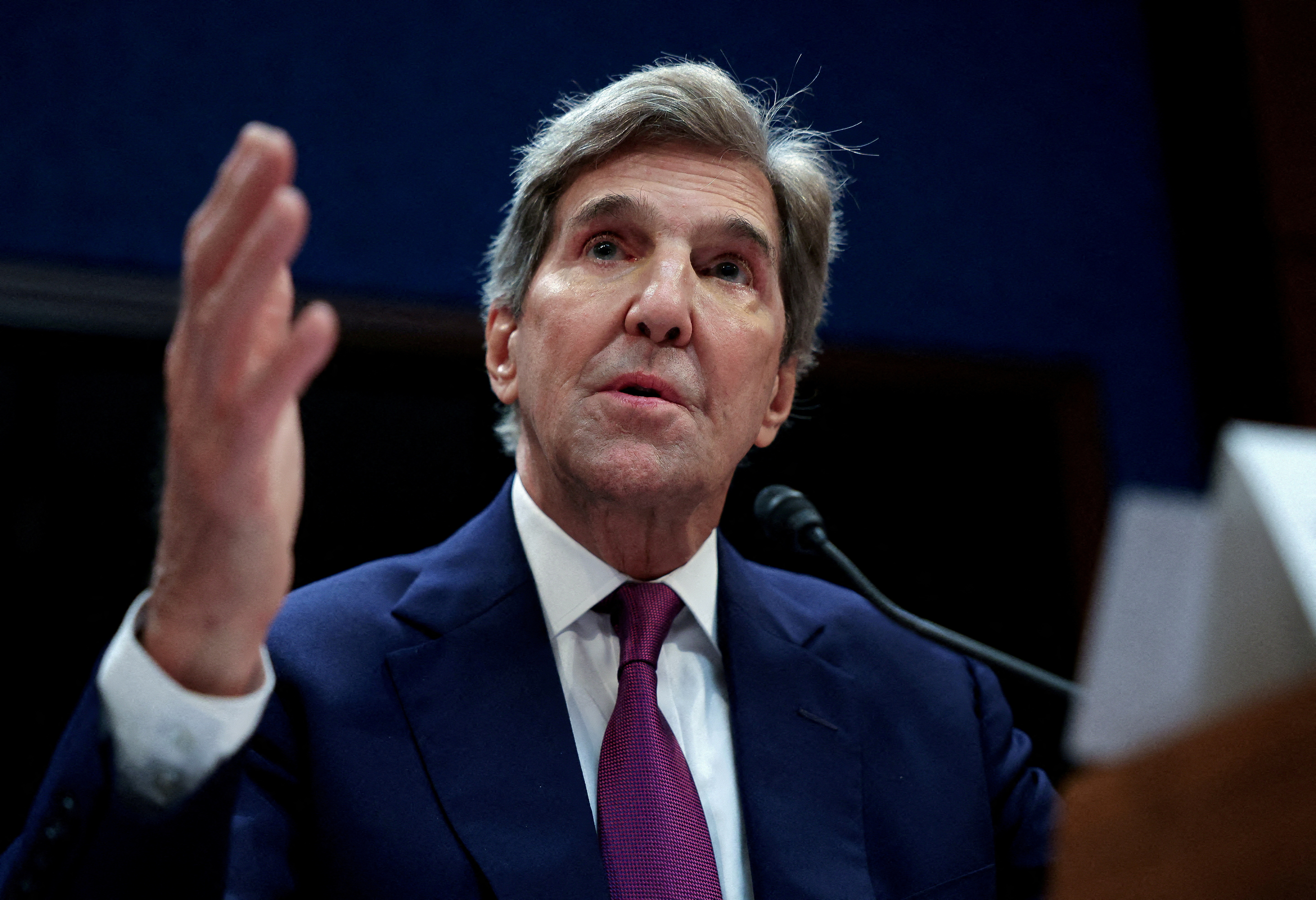 U.S. Special Presidential Envoy for Climate John Kerry testifies in Washington