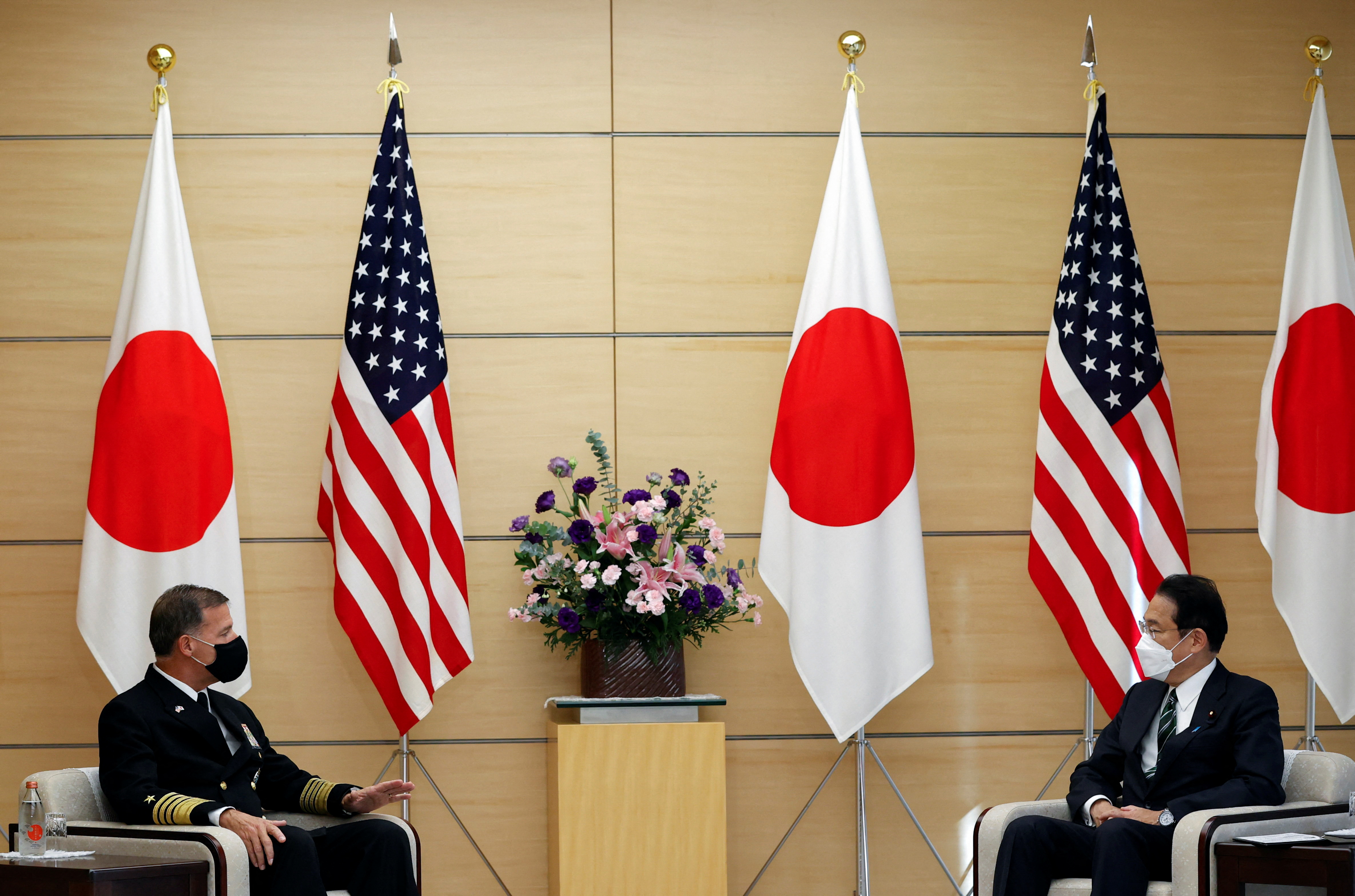 Admiral John Aquilino, Commander of the United States Indo-Pacific Command, meets with Japan's Prime Minister Fumio Kishida in Tokyo