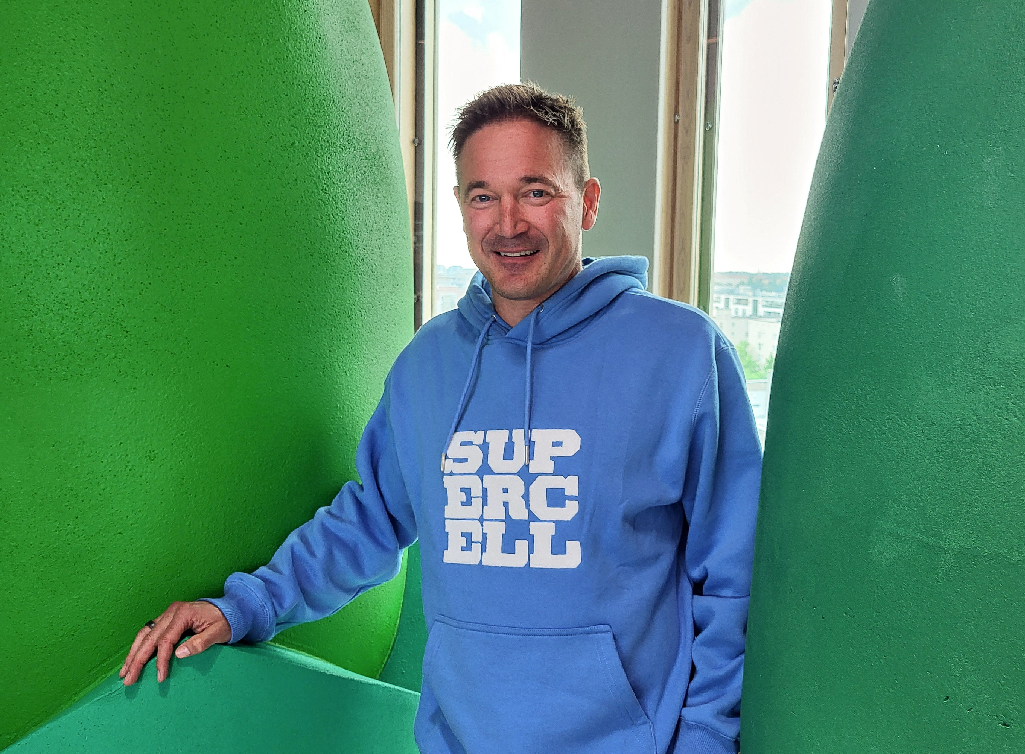 Supercell CEO Ilkka Paananen poses for pictures at Supercell headquarters in Helsinki