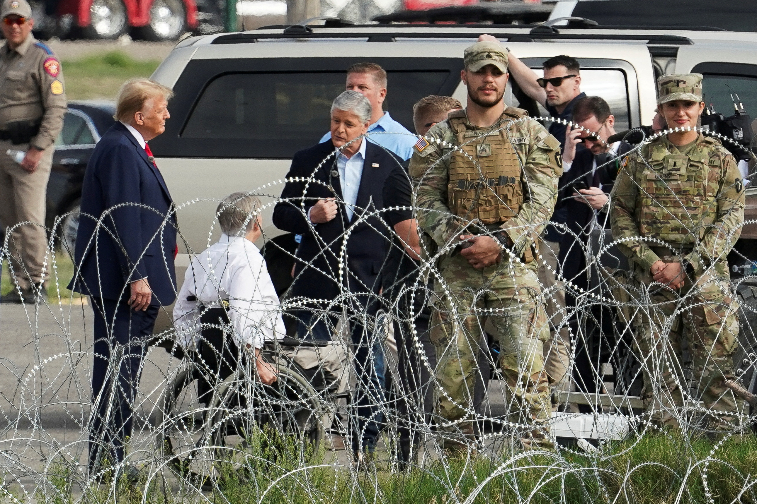 Republican presidential candidate and former U.S. President Trump visits the U.S.-Mexico border at Eagle Pass