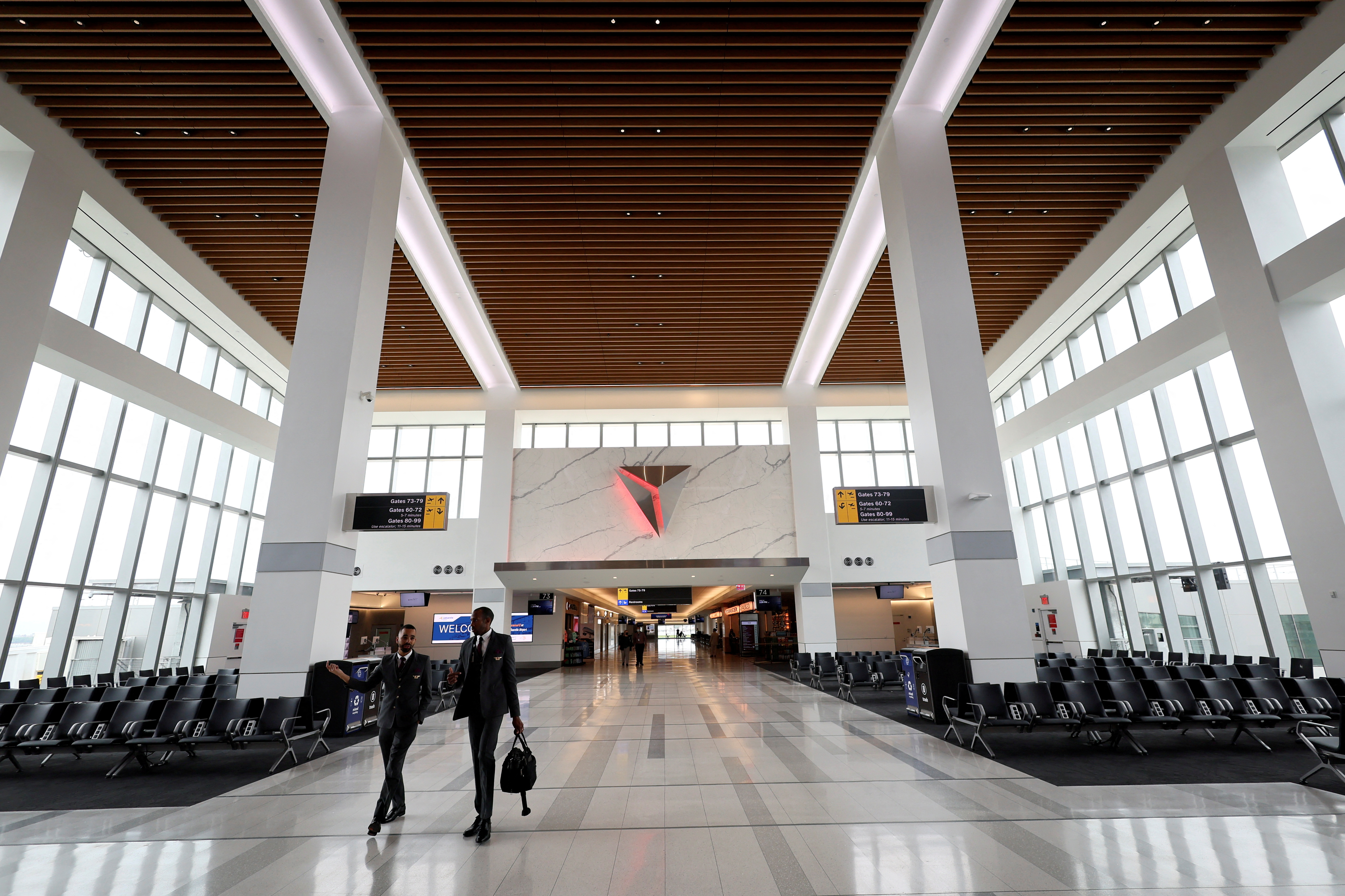 New Delta Airlines Terminal C at LaGuardia Airport is completed in New York