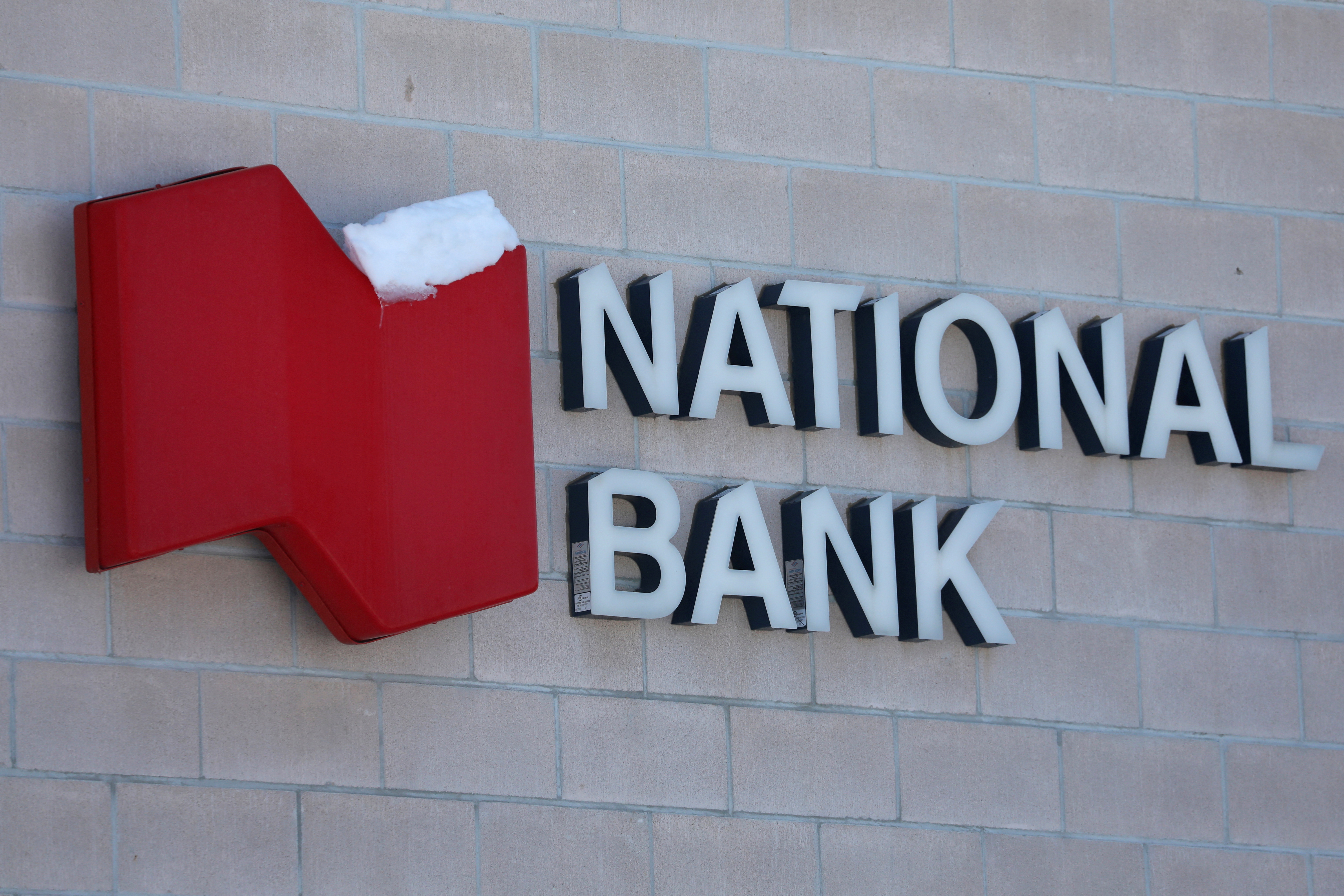 The National Bank of Canada logo is seen outside of a branch in Ottawa