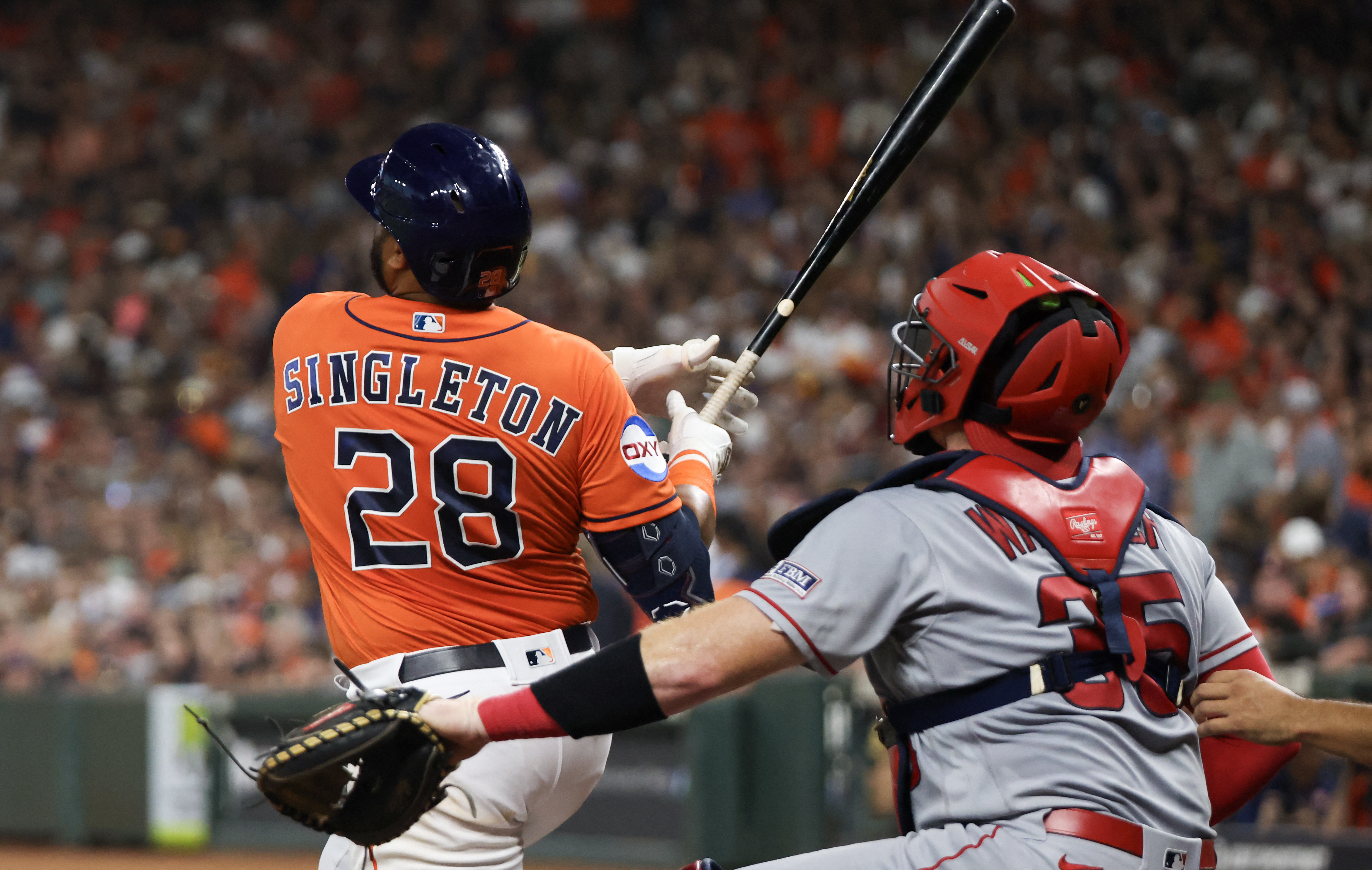 It's been a long road back for @astros 1B Jon Singleton, alumnus of MLB's  Compton Youth Academy. His perseverance paid off in a big way…