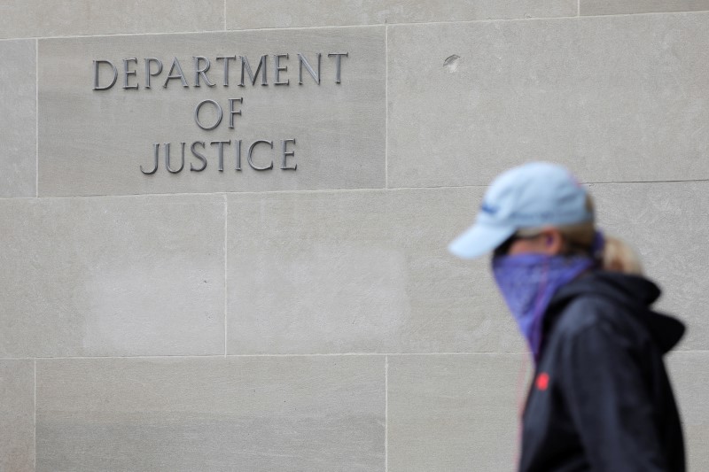 The headquarters of the United States Department of Justice in Washington, D.C., U.S. REUTERS/Andrew Kelly