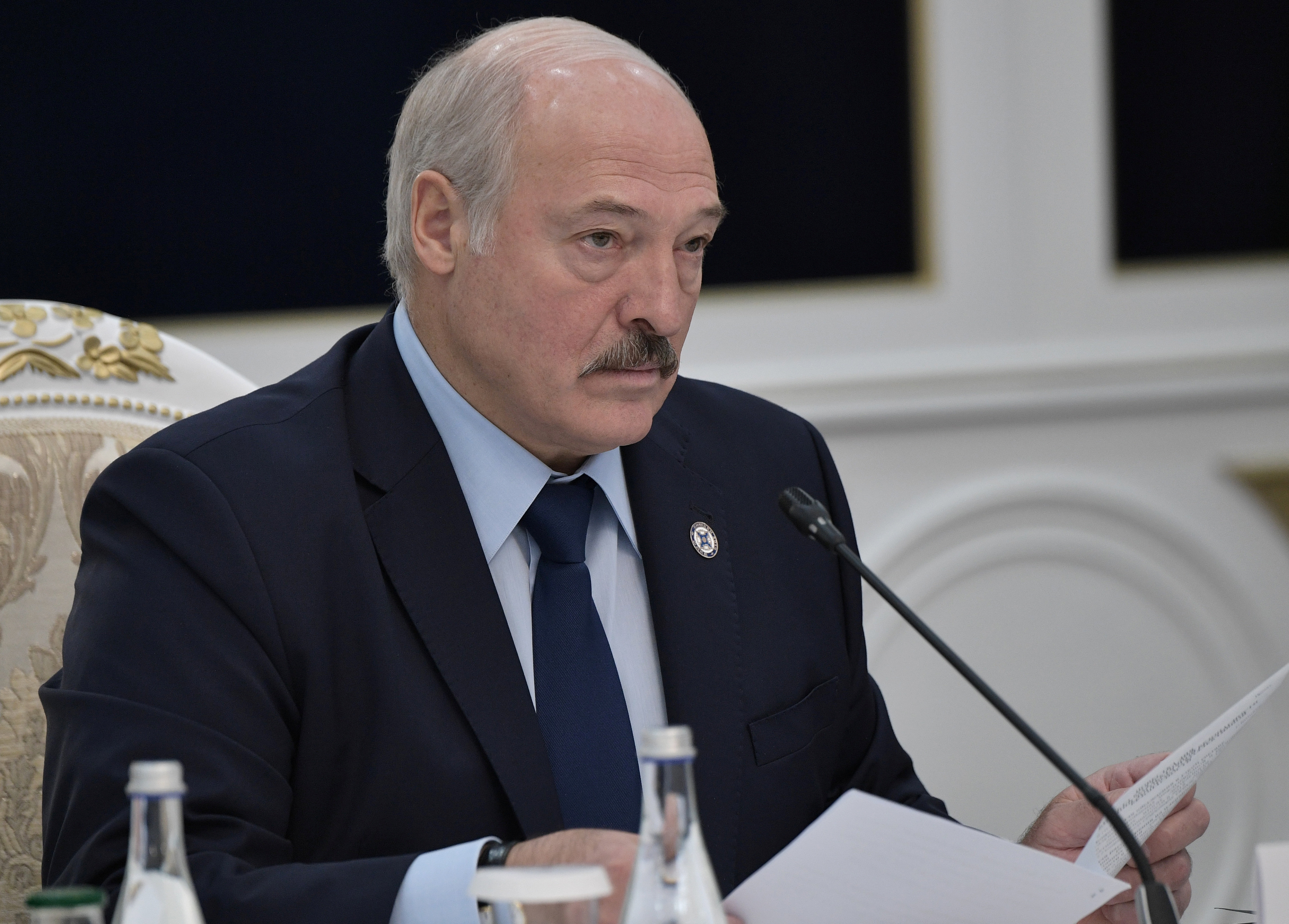 Belarusian President Lukashenko attends a CSTO meeting in Bishkek