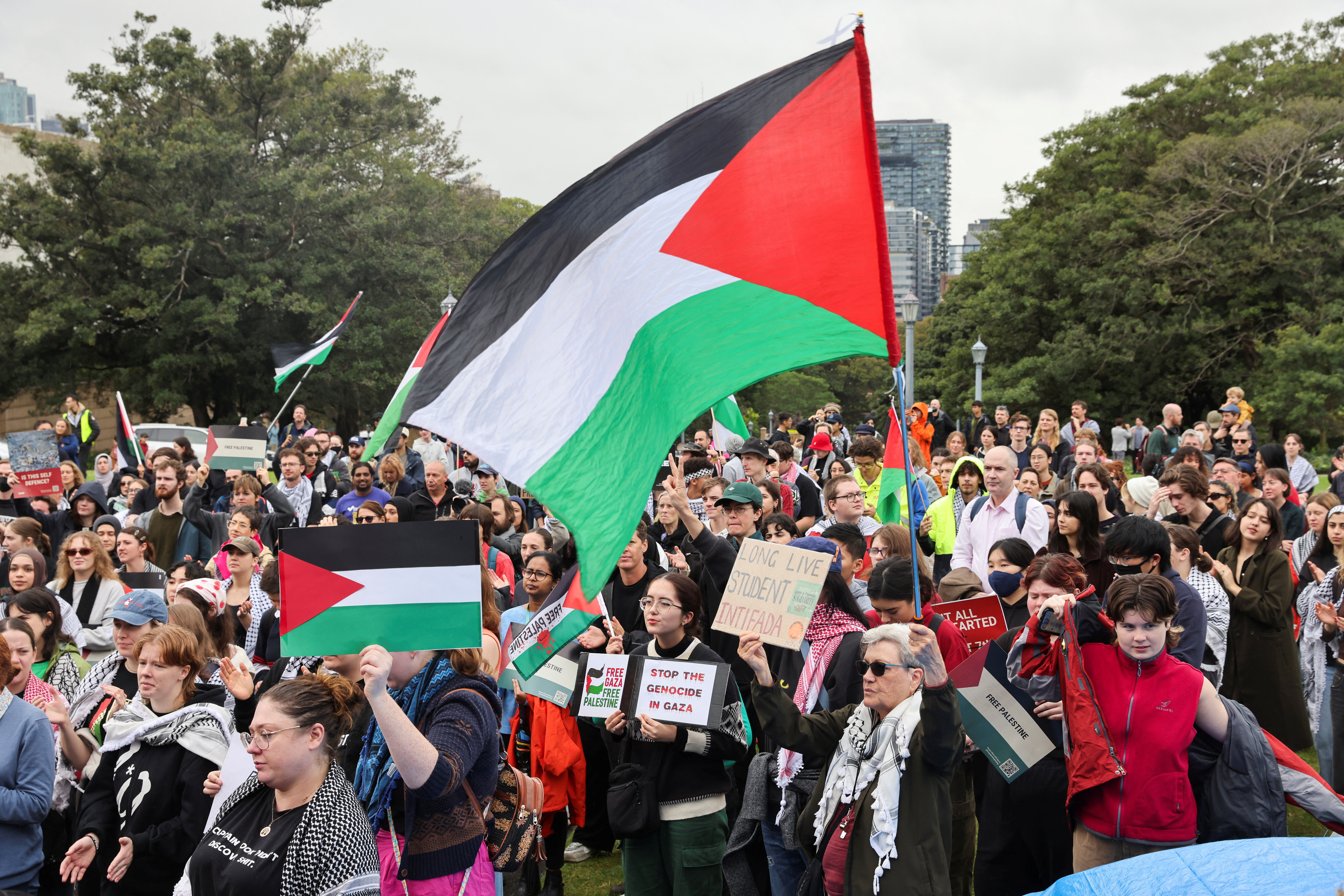 Protest in support of Palestinians in Sydney