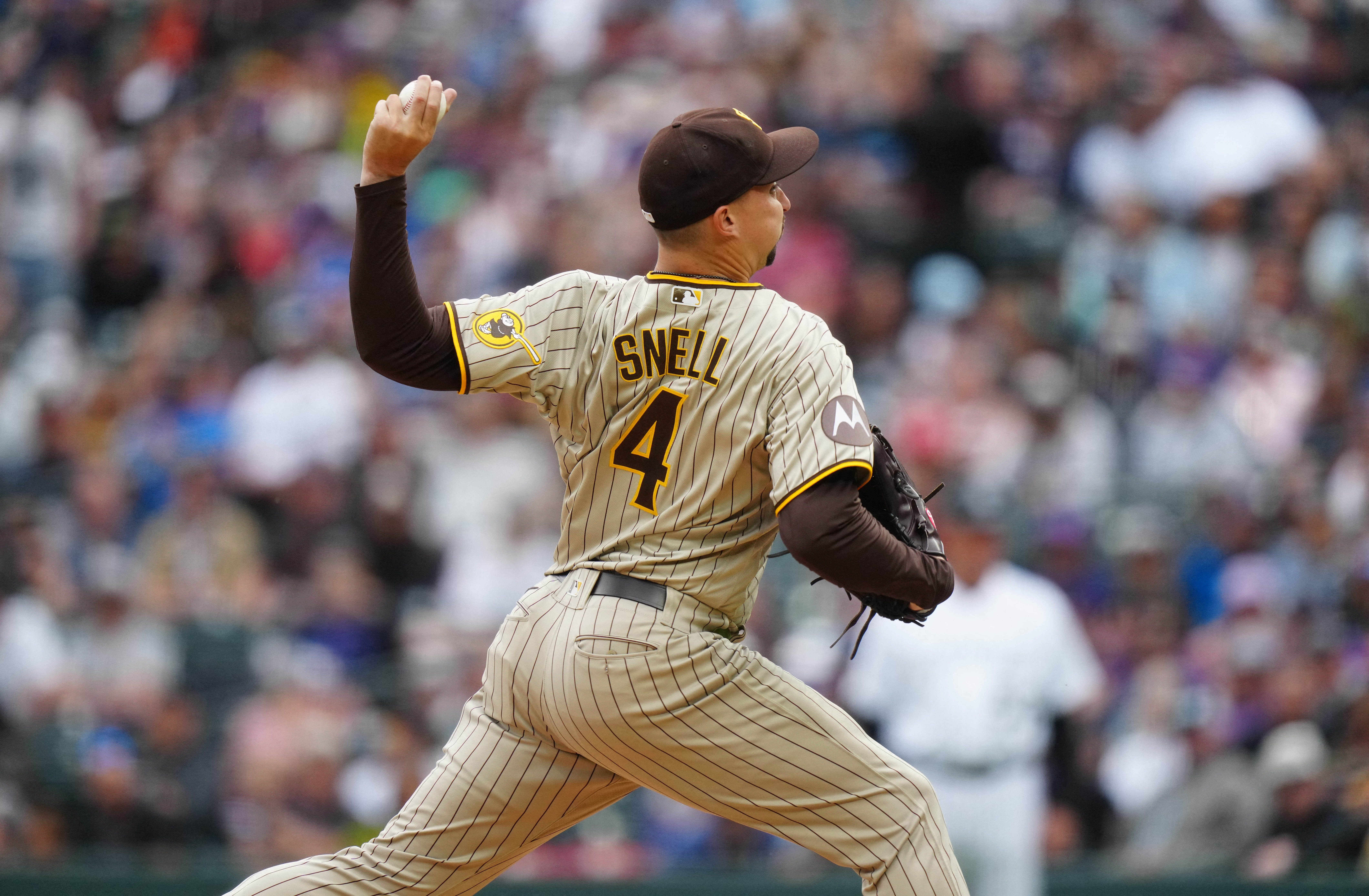 San Diego Padres shortstop Jake Cronenworth (9) reacts during an MLB  regular season game against the Colorado Rockies, Monday, August 16, 2021,  in Den Stock Photo - Alamy