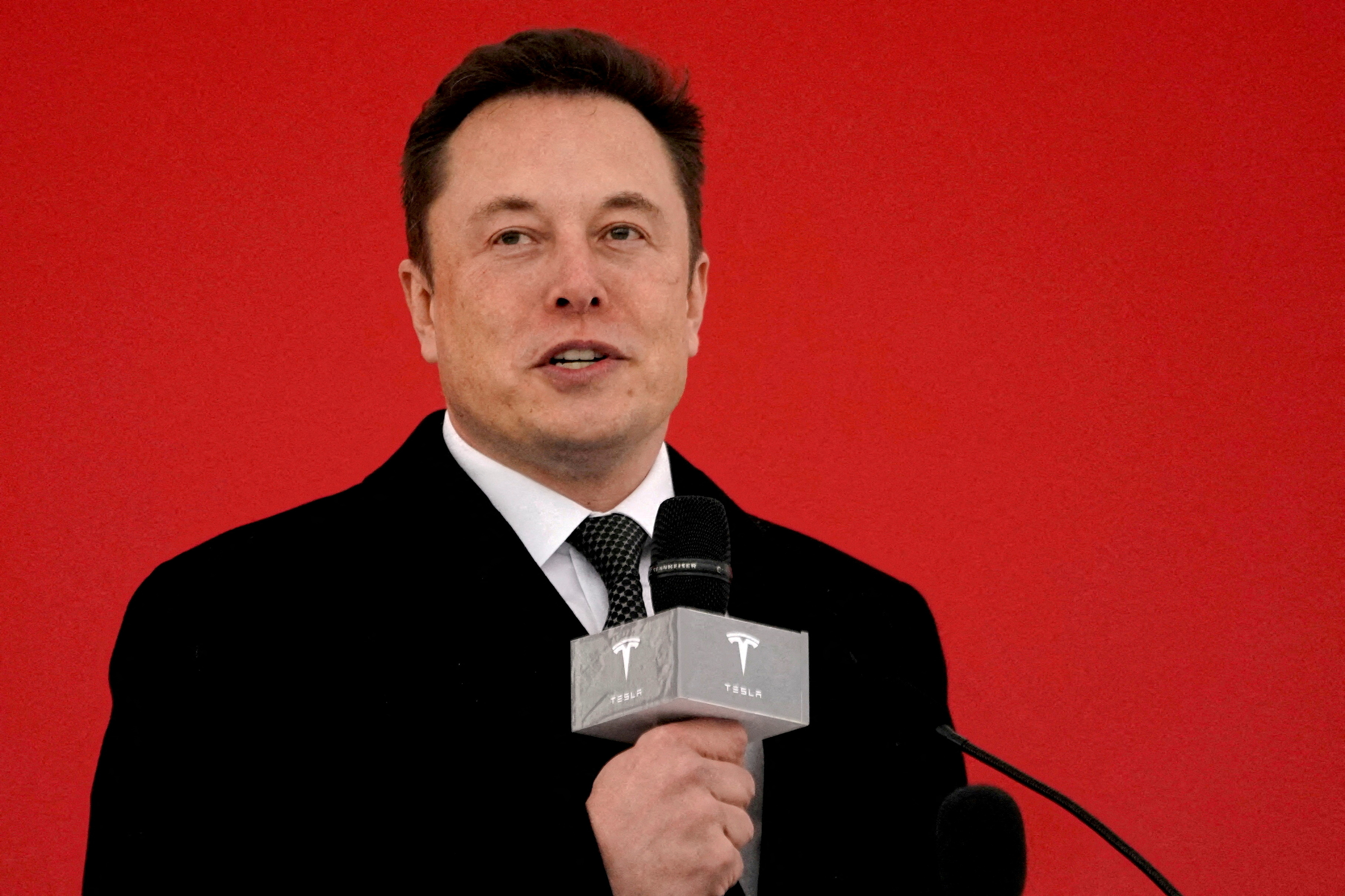Tesla CEO Elon Musk attends the groundbreaking ceremony of the Tesla Shanghai Gigafactory in Shanghai.