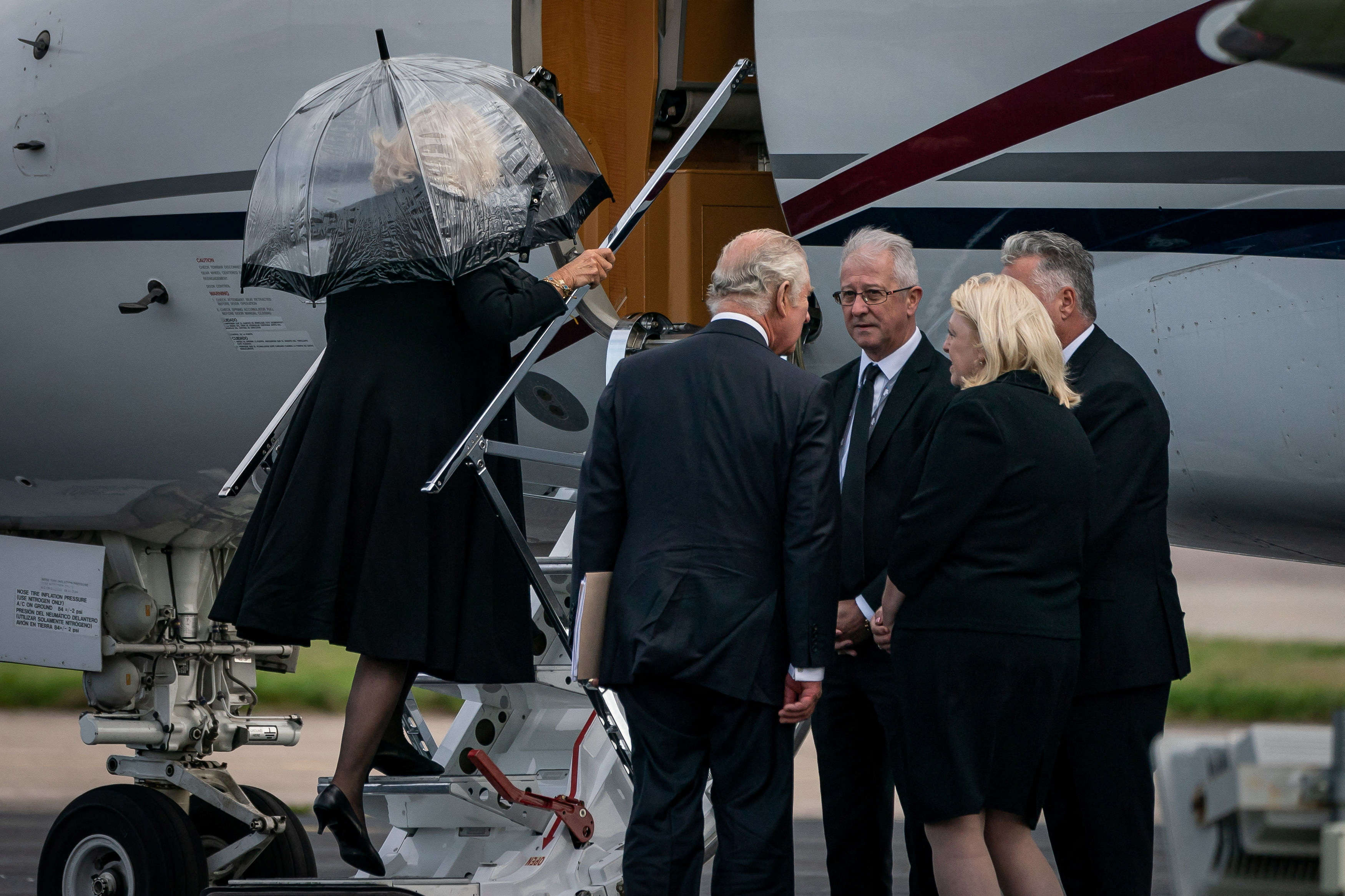 King Charles arrives at airbase near London | Reuters