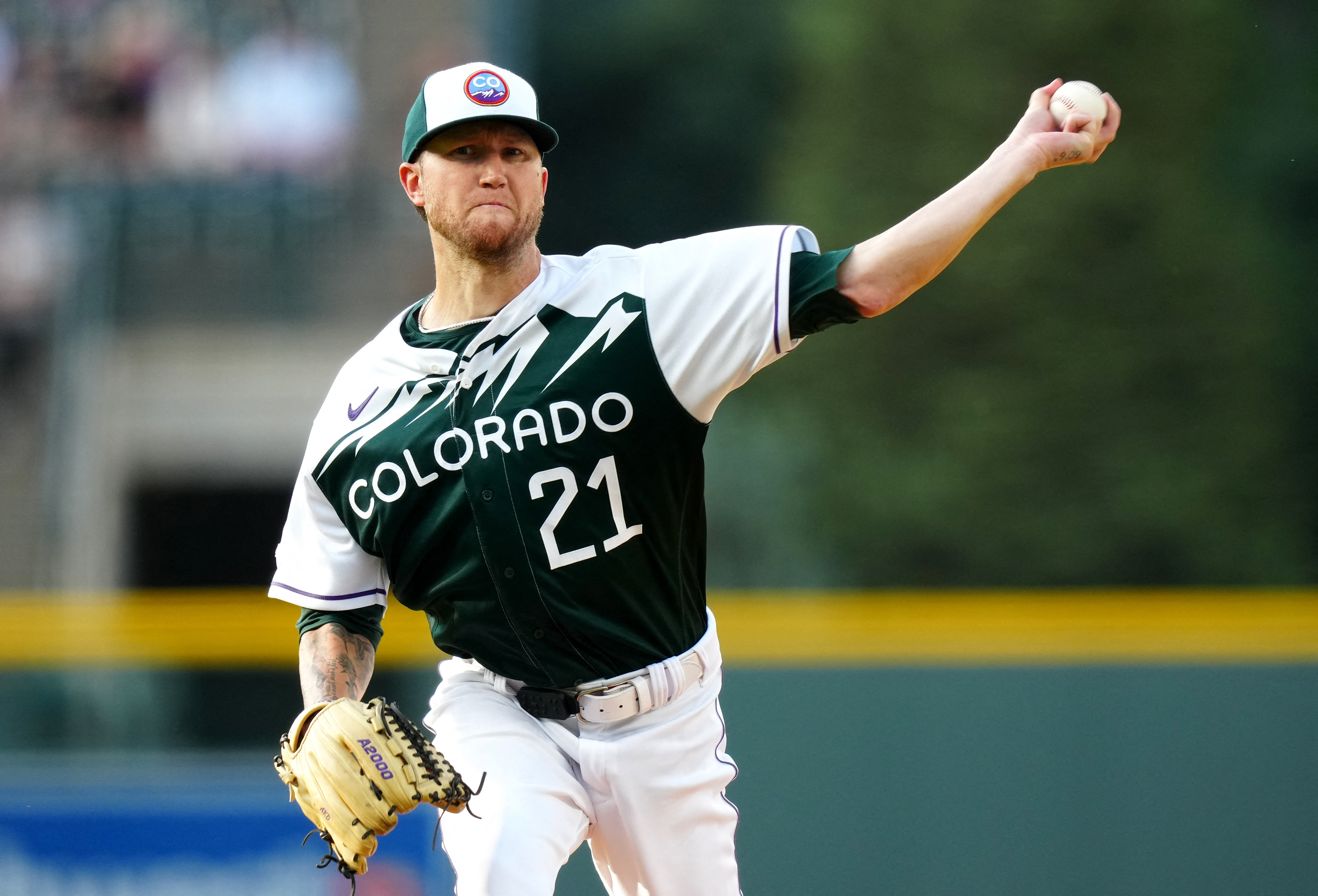 J.D. Martinez hits Rockies starter Kyle Freeland with line drive