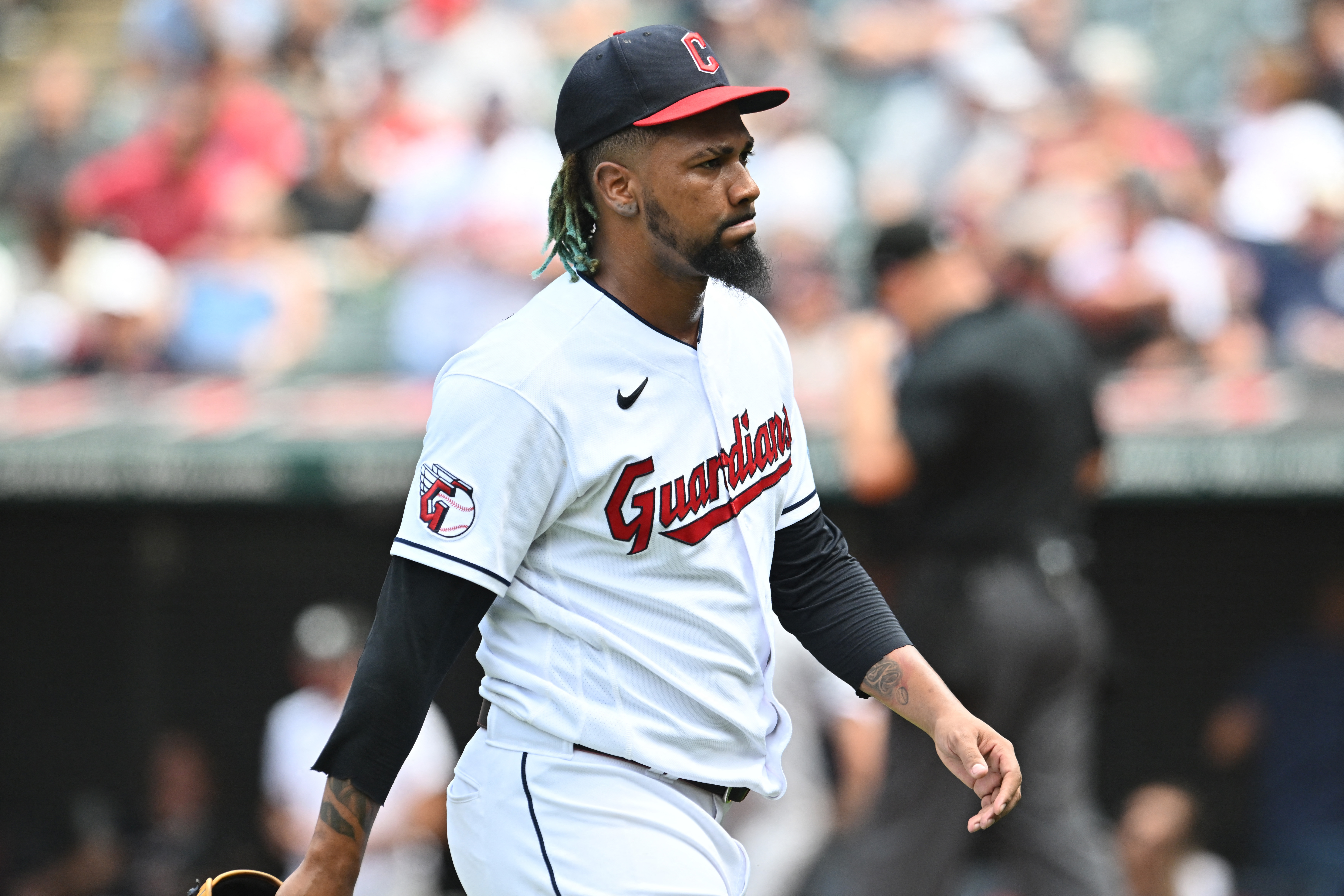 Elvis Andrus swung and miss on the Cleveland Guardians