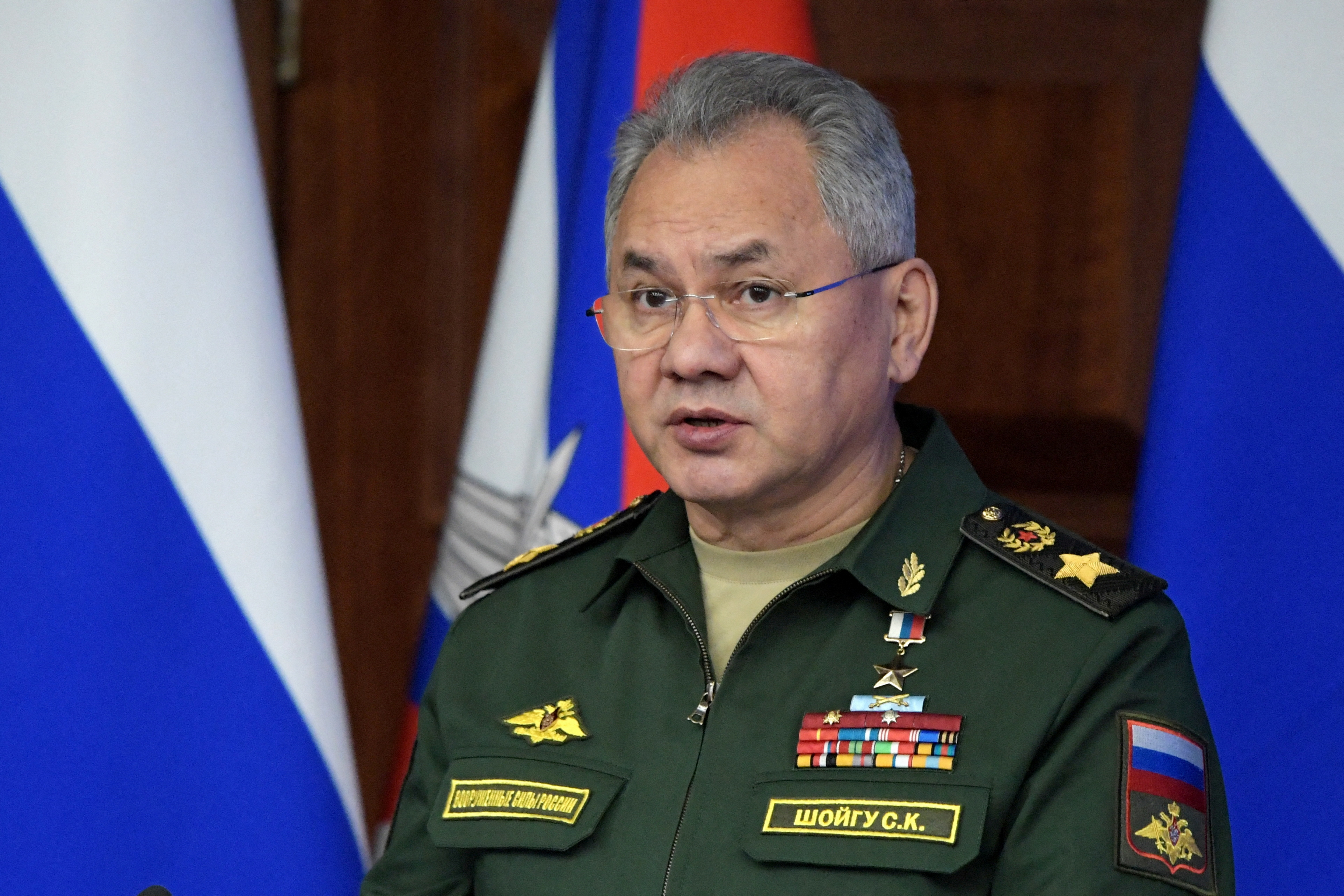 Russian Defence Minister Sergei Shoigu attends a meeting of the Defence Ministry Board in Moscow