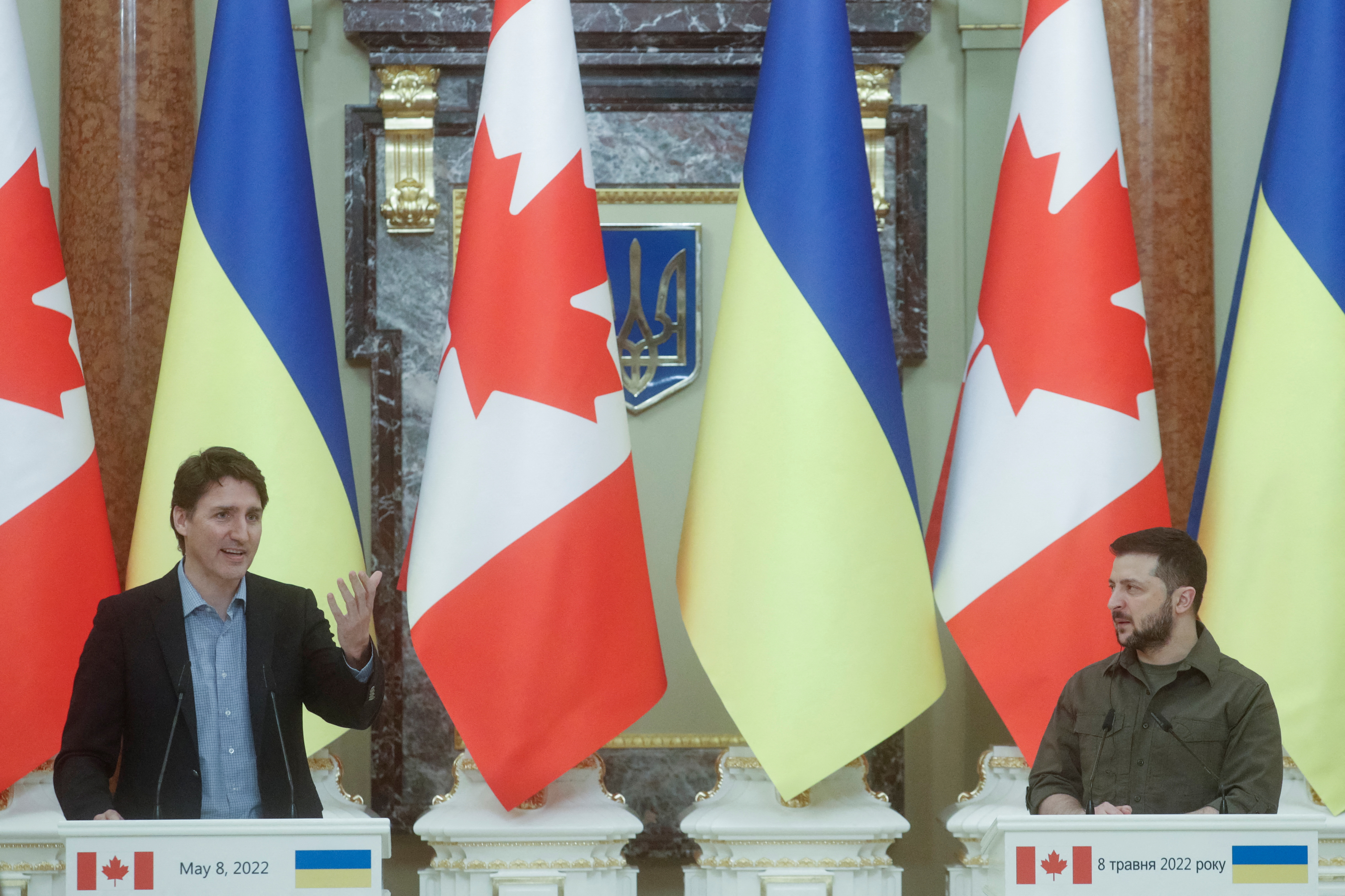 Canadian PM Trudeau meets Ukraine's President Zelenskiy in Kyiv