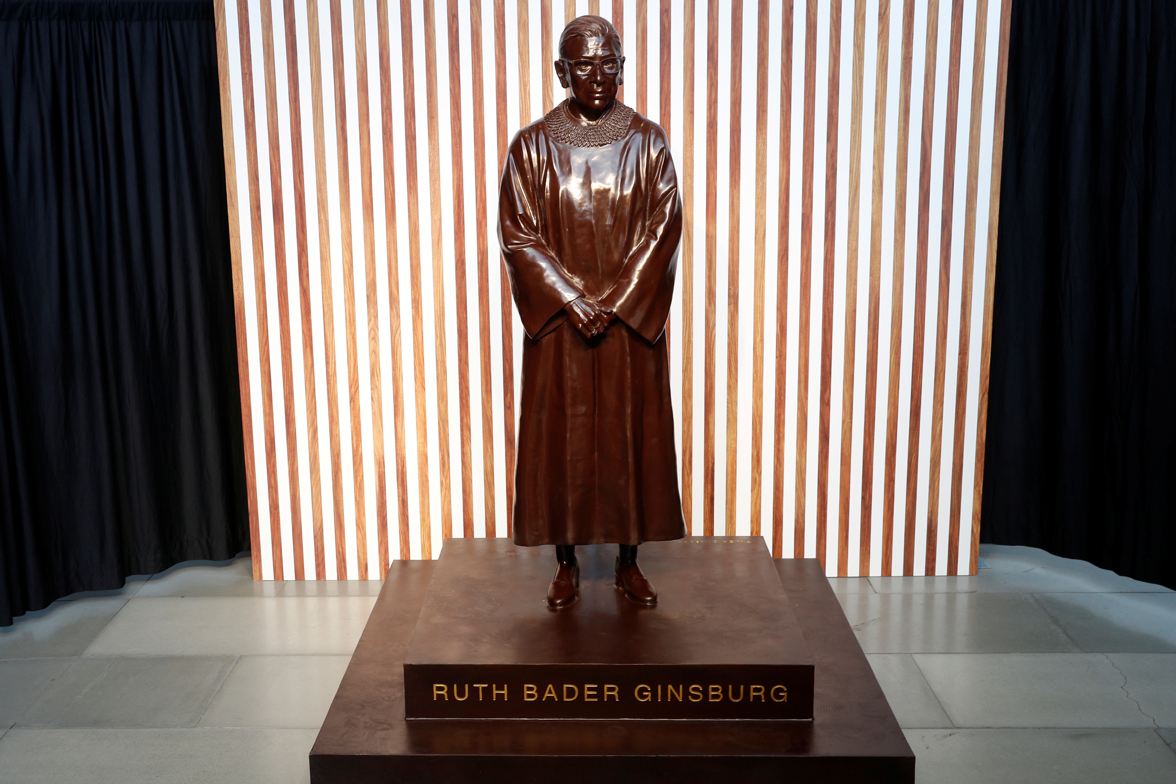 Largerthanlife statue of Ruth Bader Ginsburg erected in her native