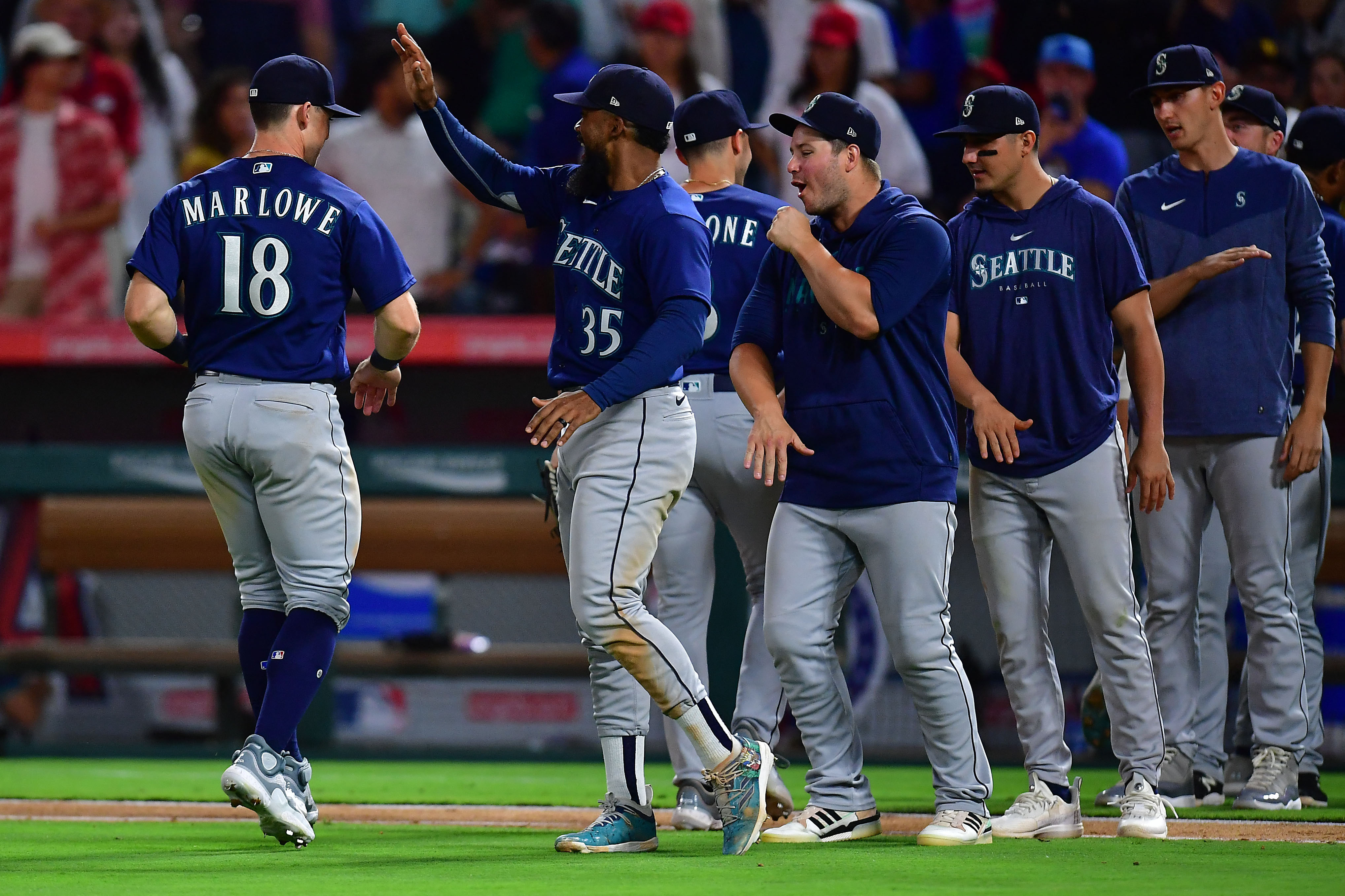 Marlowe's first career grand slam gets Mariners past Angels 5-3