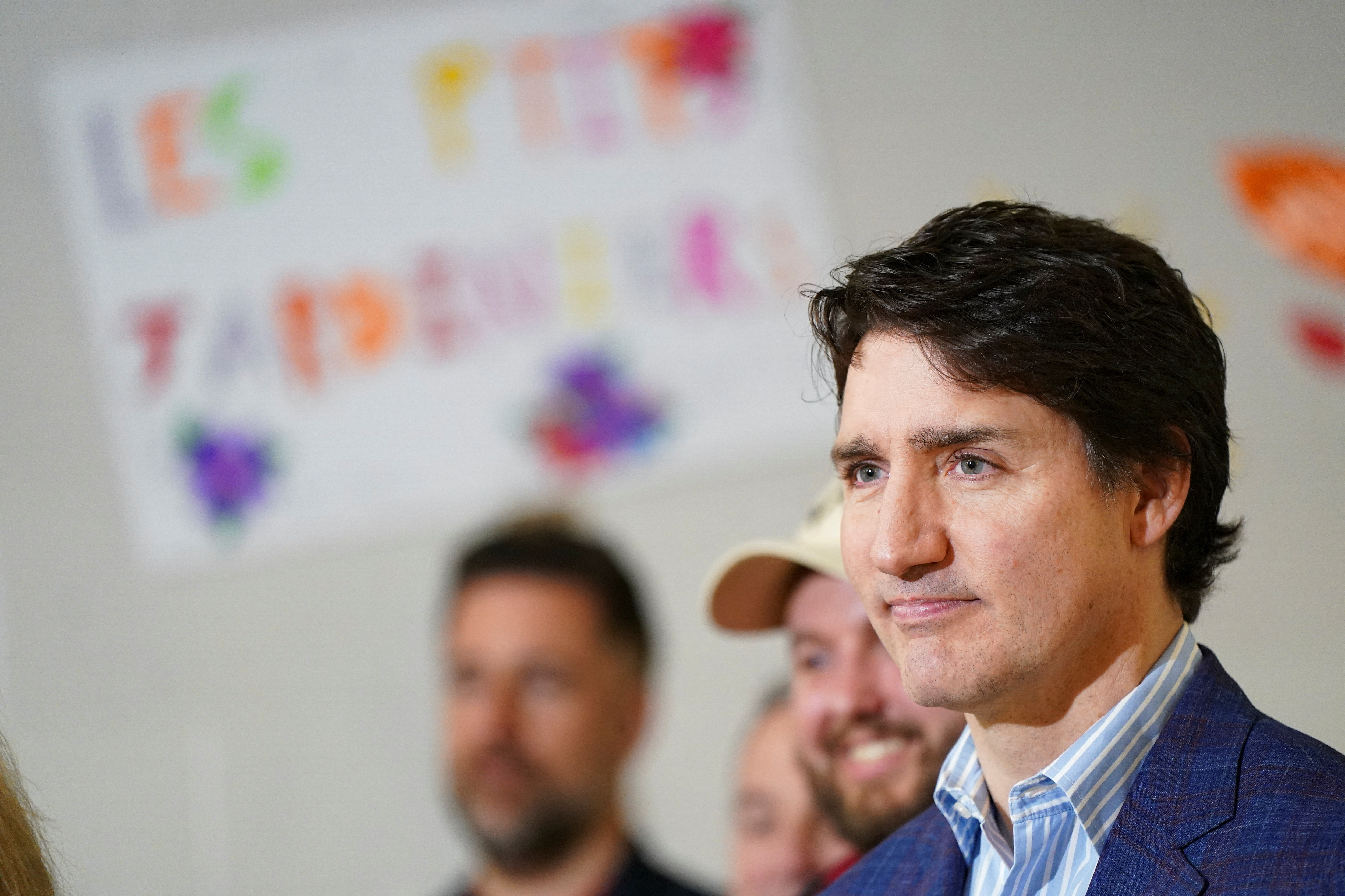 Canada's PM Trudeau attends an event in Caraquet, northern New Brunswick