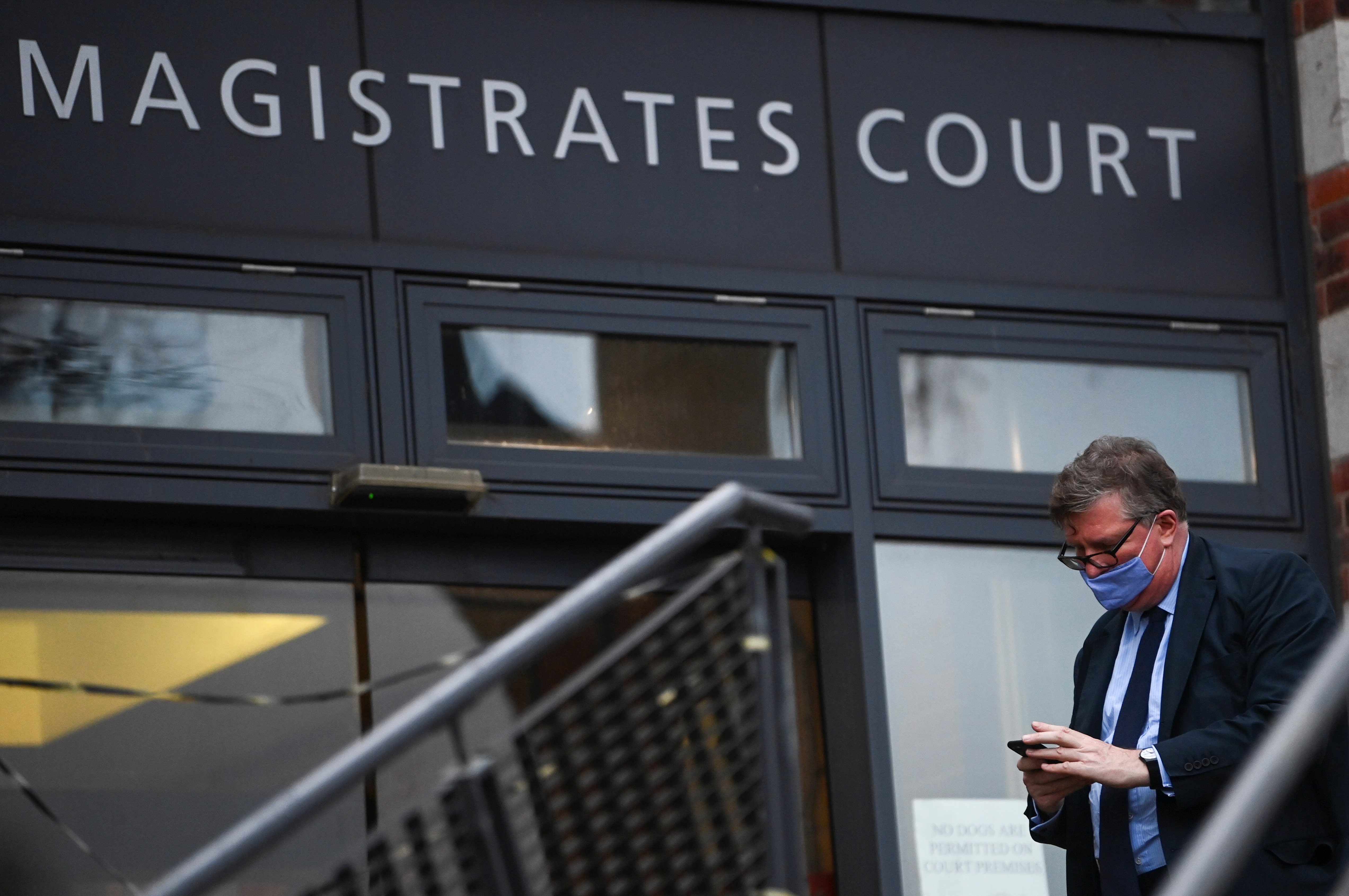 Britain's Crispin Odey at Hendon Magistrates' Court in London