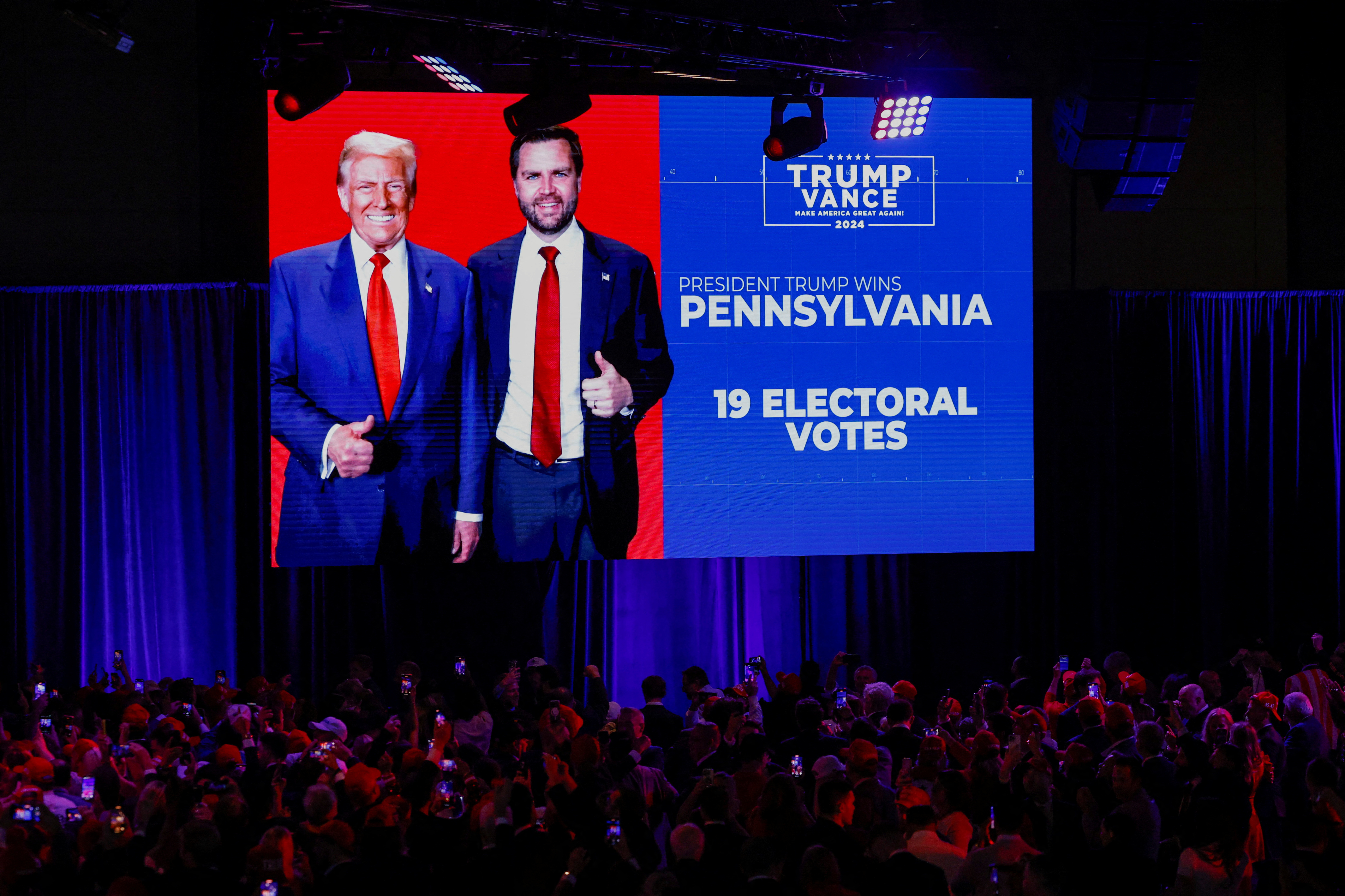 2024 U.S. Presidential Election Night, at Palm Beach County Convention Center, in West Palm Beach, Florida