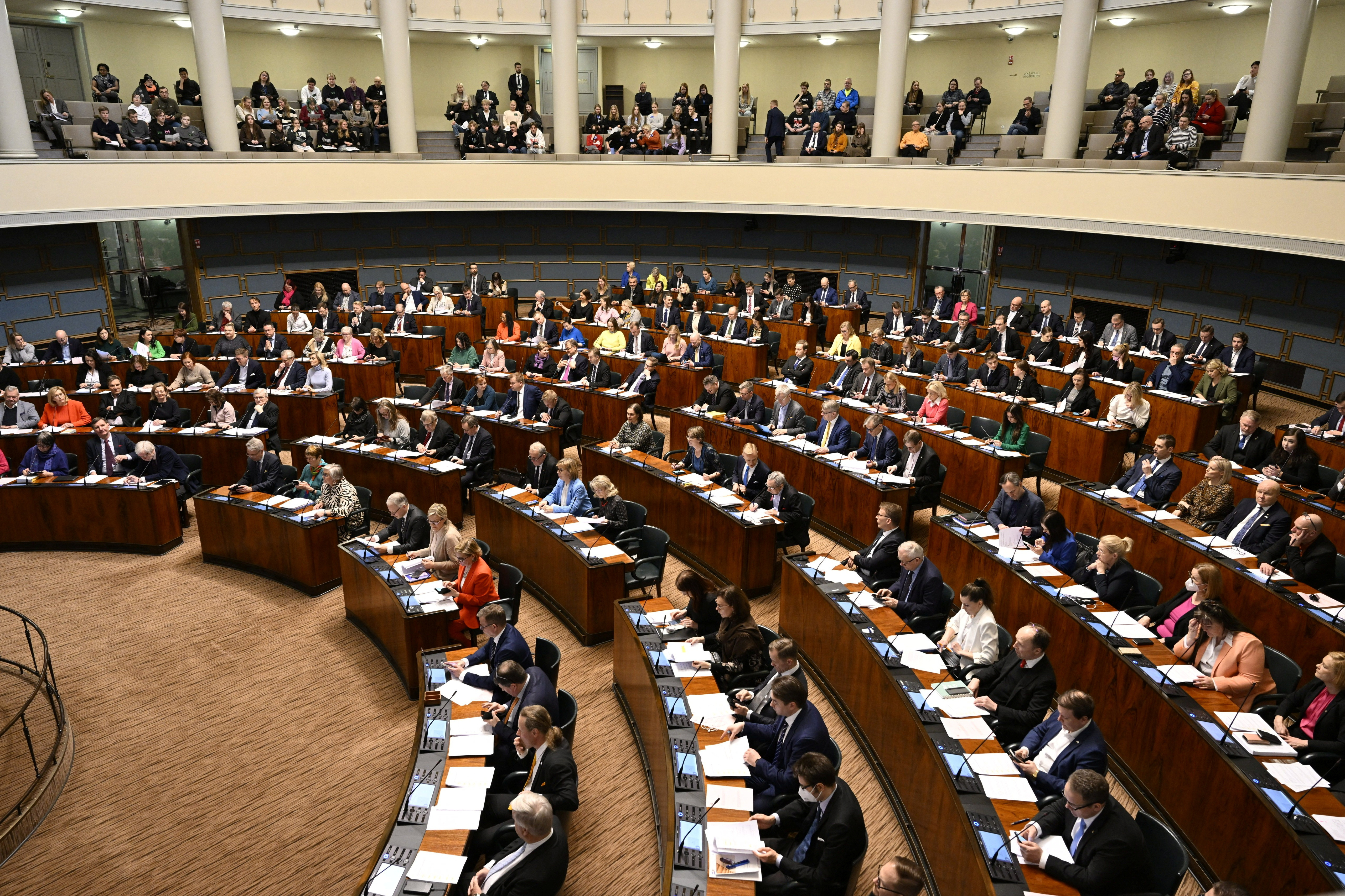 NATO vote at the plenary session of the Finnish parliament