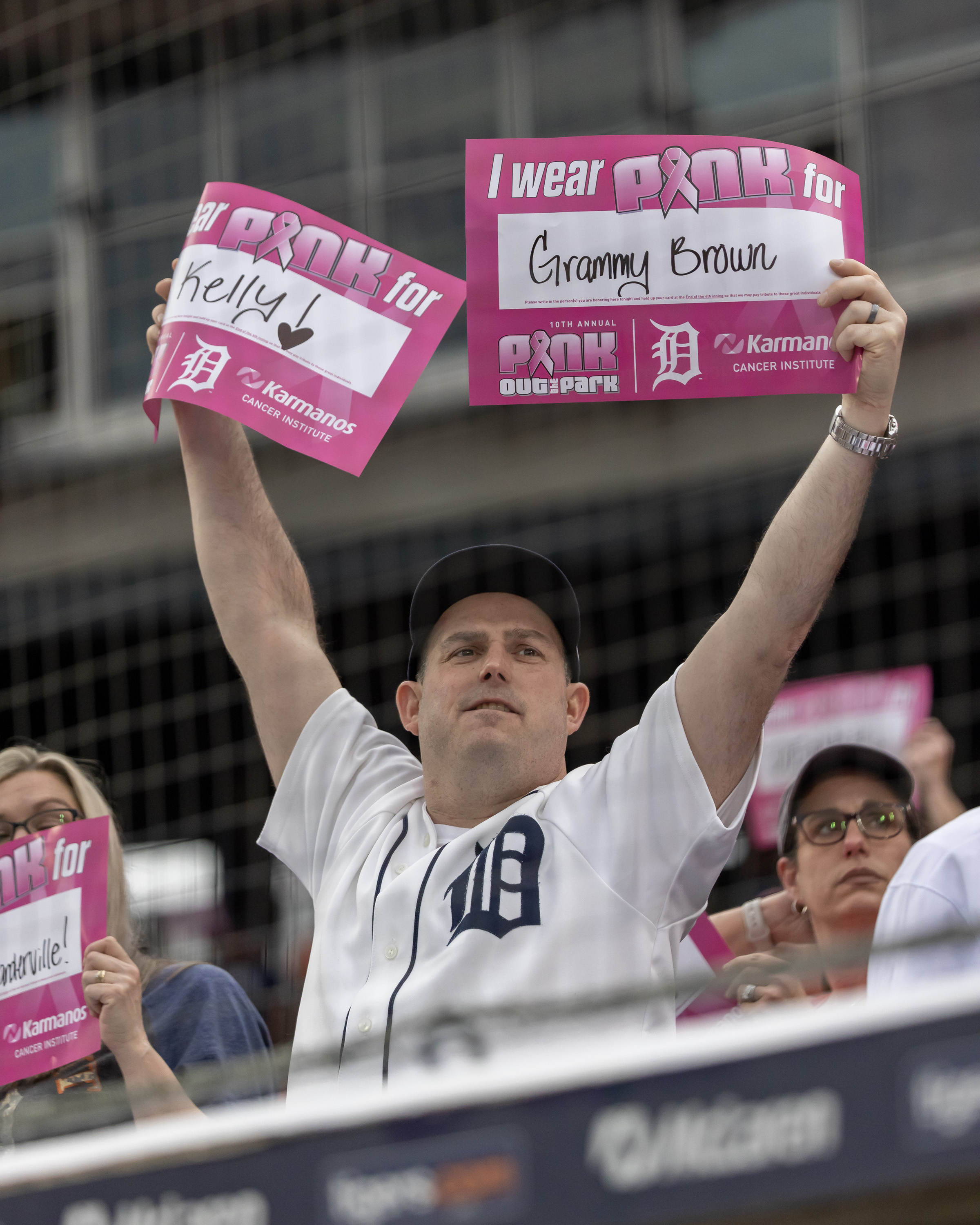 Detroit Tigers fans Pink Out the Park Wednesday night 