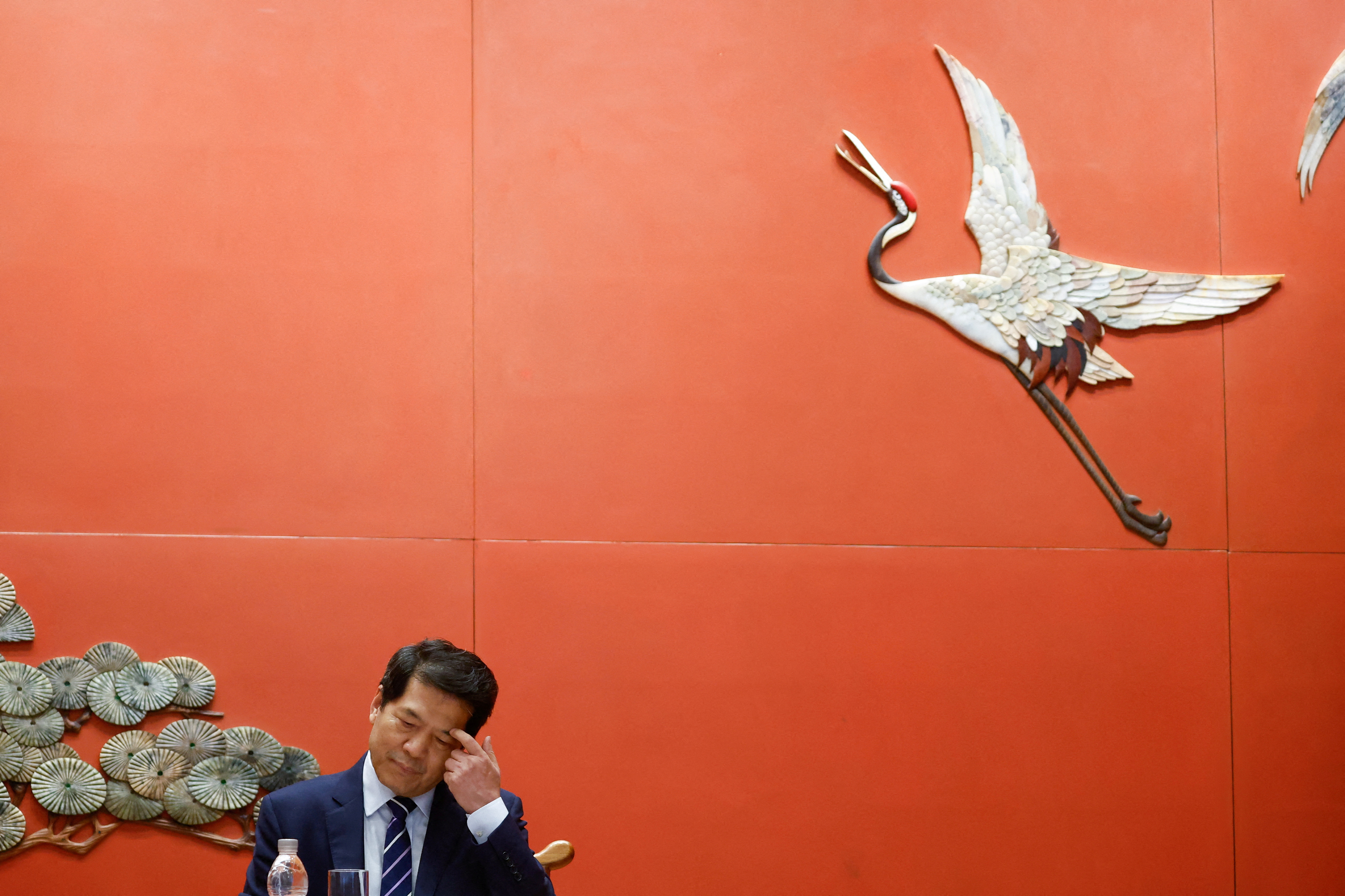 China's Eurasian affairs envoy Li Hui gives a press briefing in Beijing