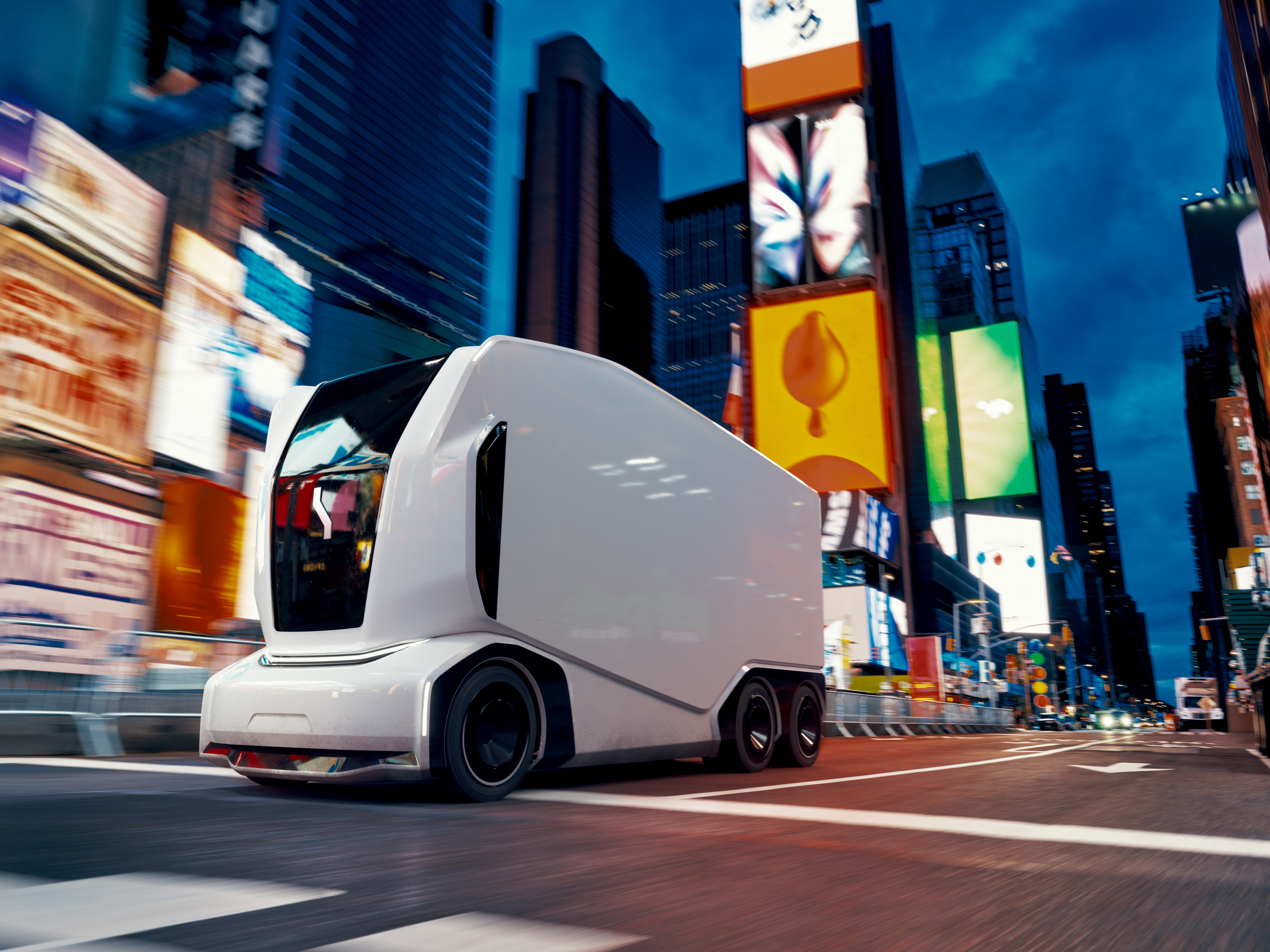 An Einride Pod, an electric self-driving truck developed by Einride, which has no cabin for a driver, is shown in this undated handout photo obtained by Reuters on November 3, 2021. Einride/Handout via REUTERS