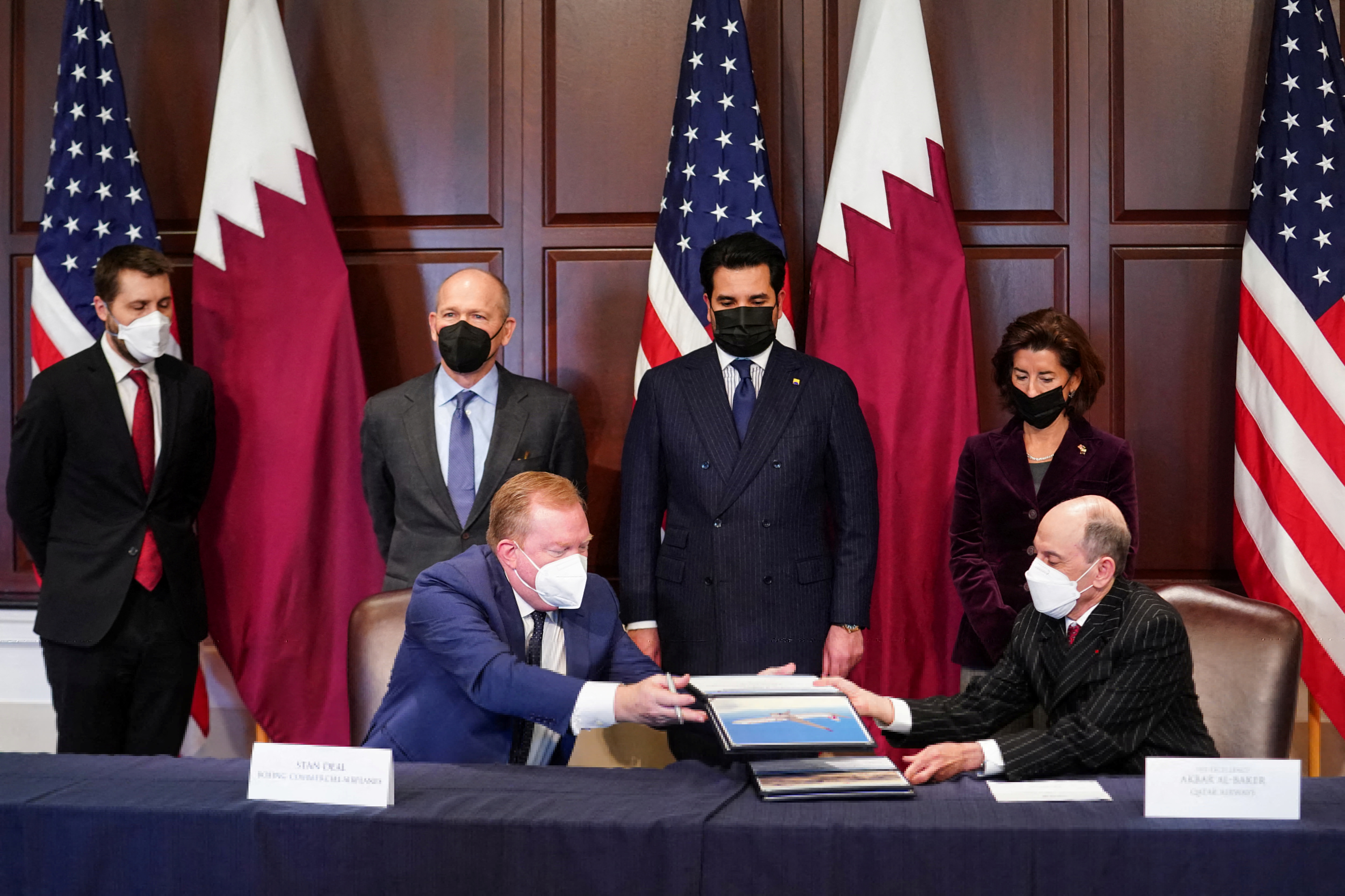 Qatar Airlines-Boeing Airplanes signing ceremony in Washington
