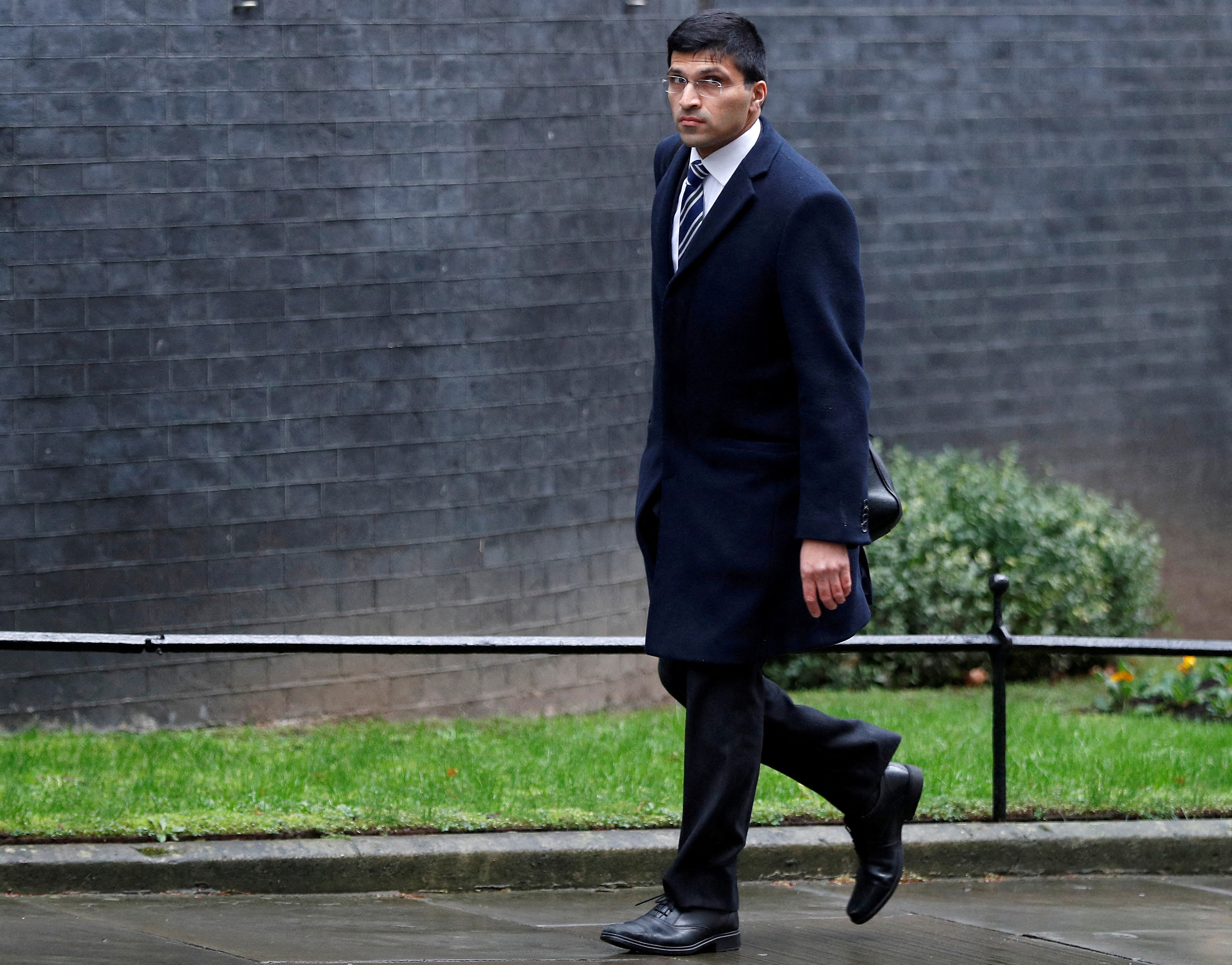 FCA's Nikhil Rathi arrives at 10 Downing Street in London