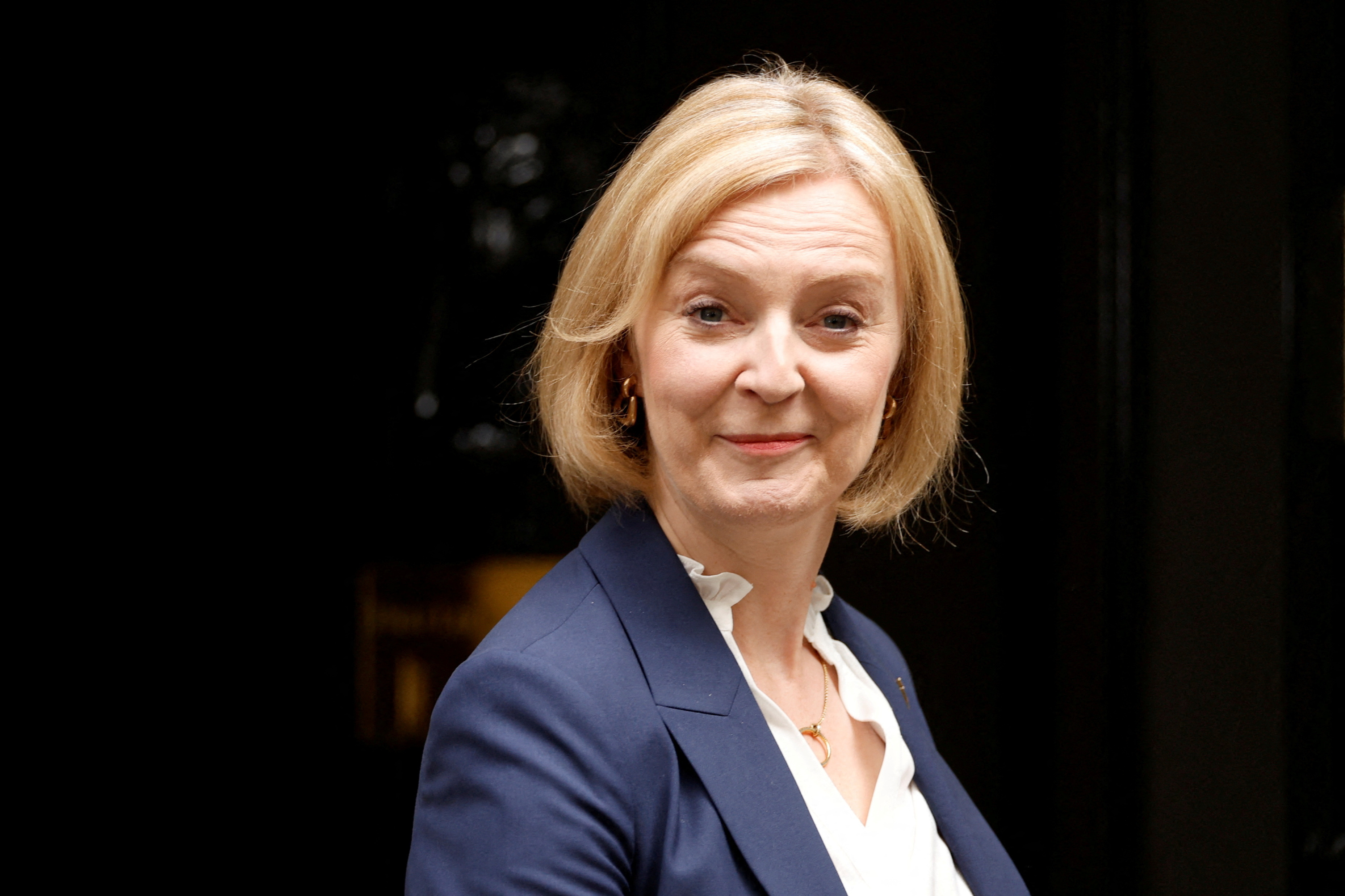 New British Prime Minister Liz Truss at Downing Street, in London