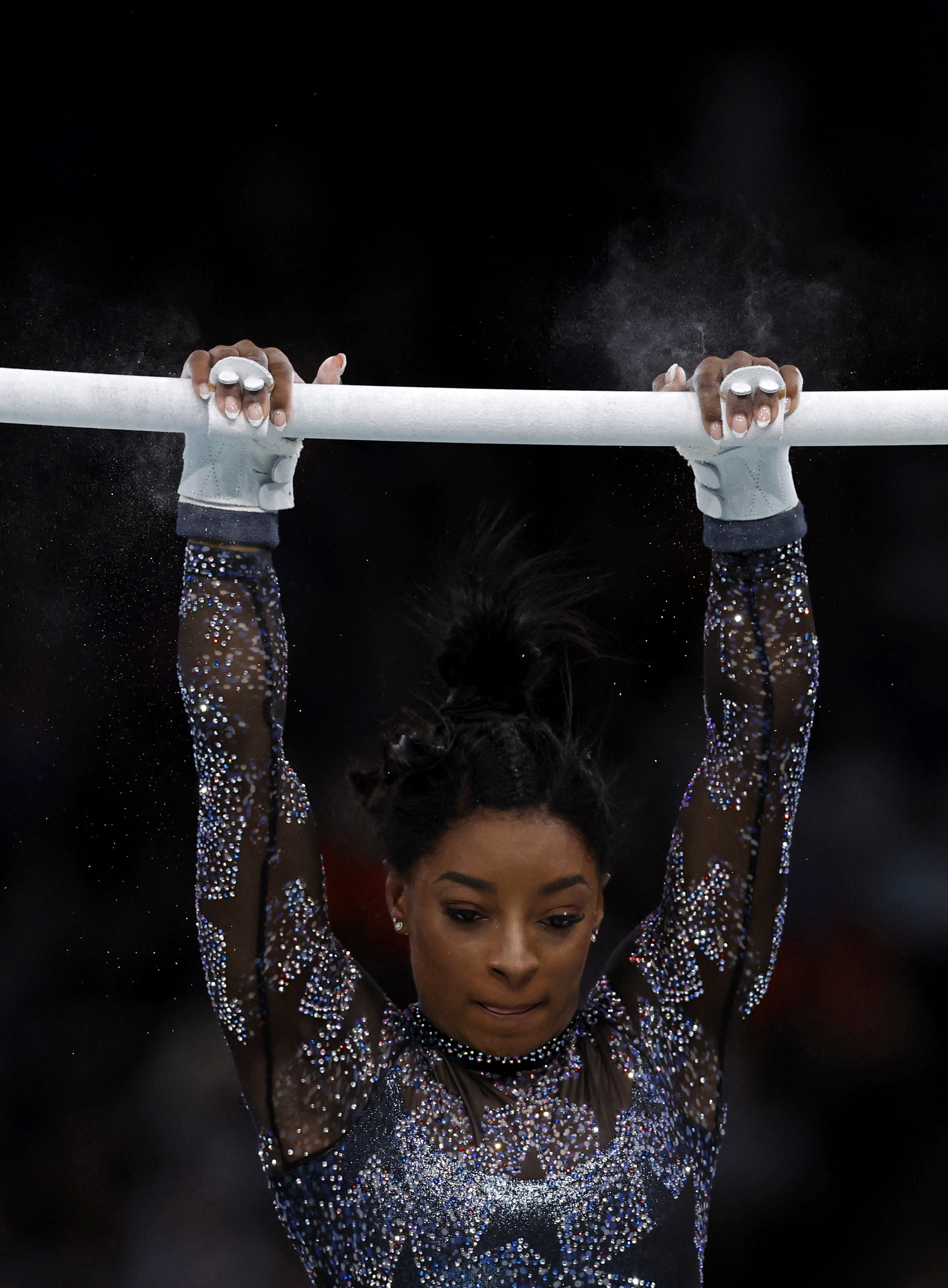 Olympics-Gymnastics-Simone Biles fights through calf pain in Paris Olympic  debut | Reuters