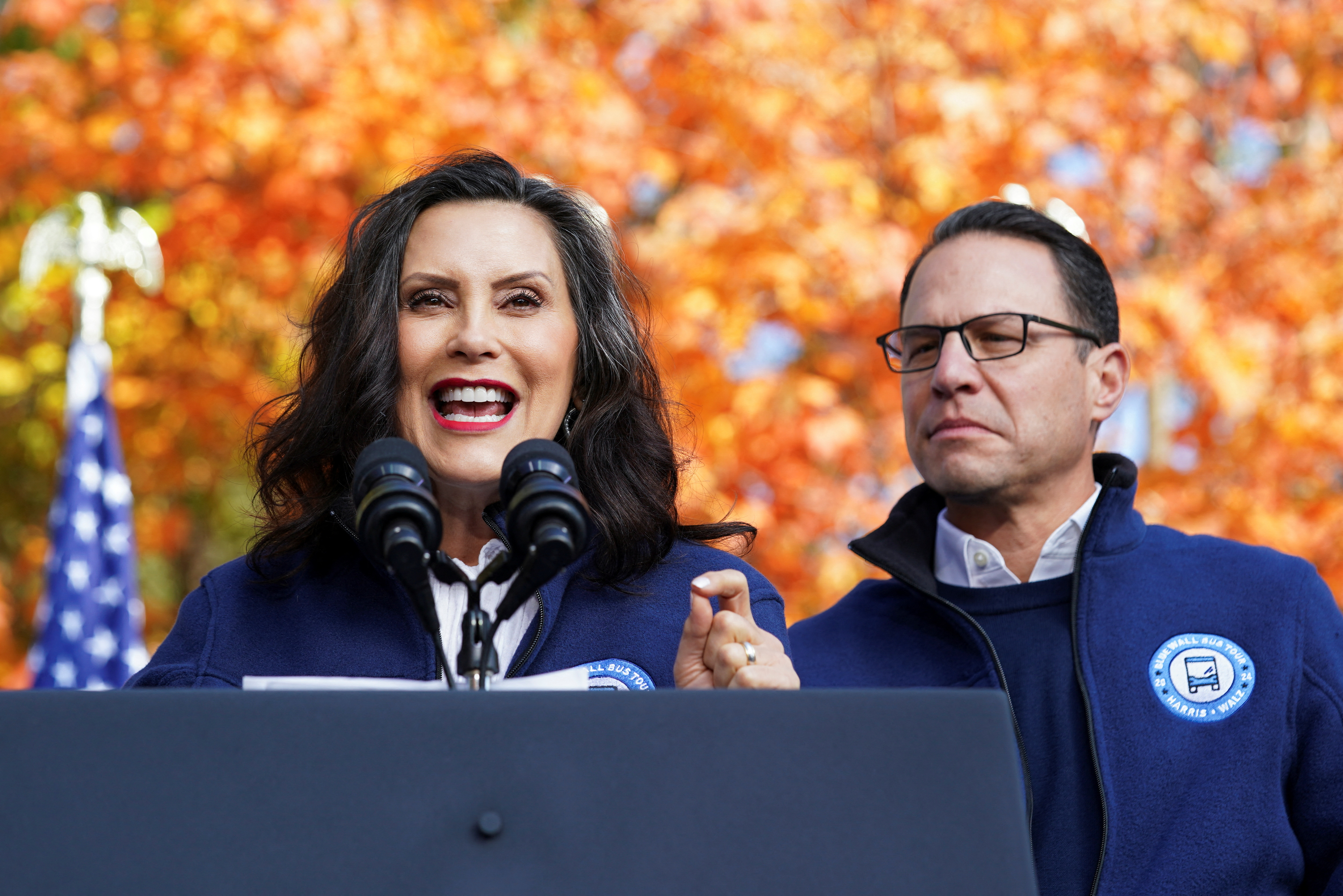 Democratic presidential nominee U.S. Vice President Kamala Harris campaigns in Michigan