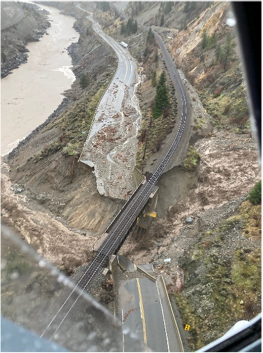 Damages after floods swept through British Columbia