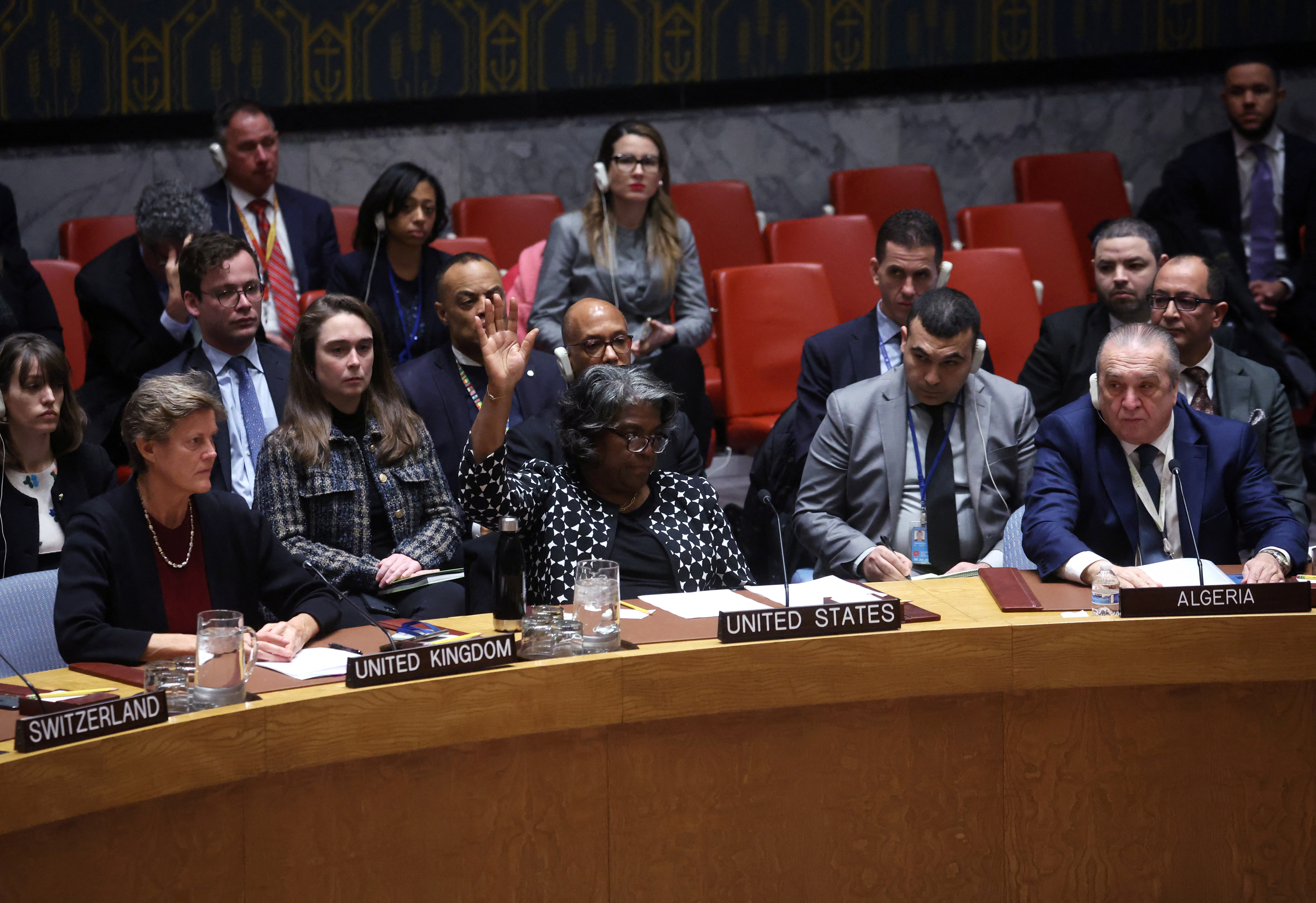 Vote on U.N. Security Council resolution to demand an immediate humanitarian ceasefire in Gaza in New York