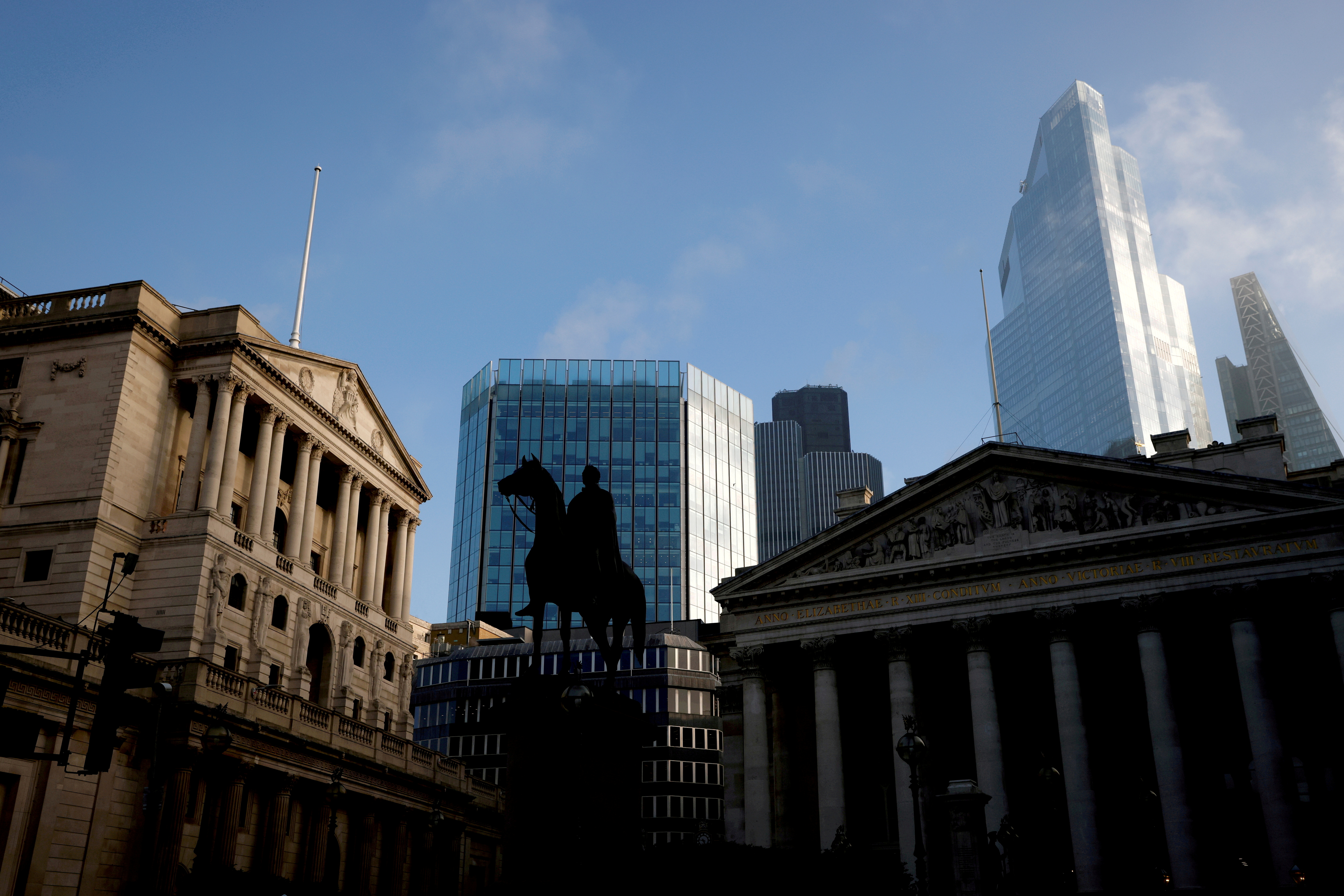 The Bank of England and the City of London financial district in London, Britain, November 5, 2020. REUTERS/John Sibley/File Photo