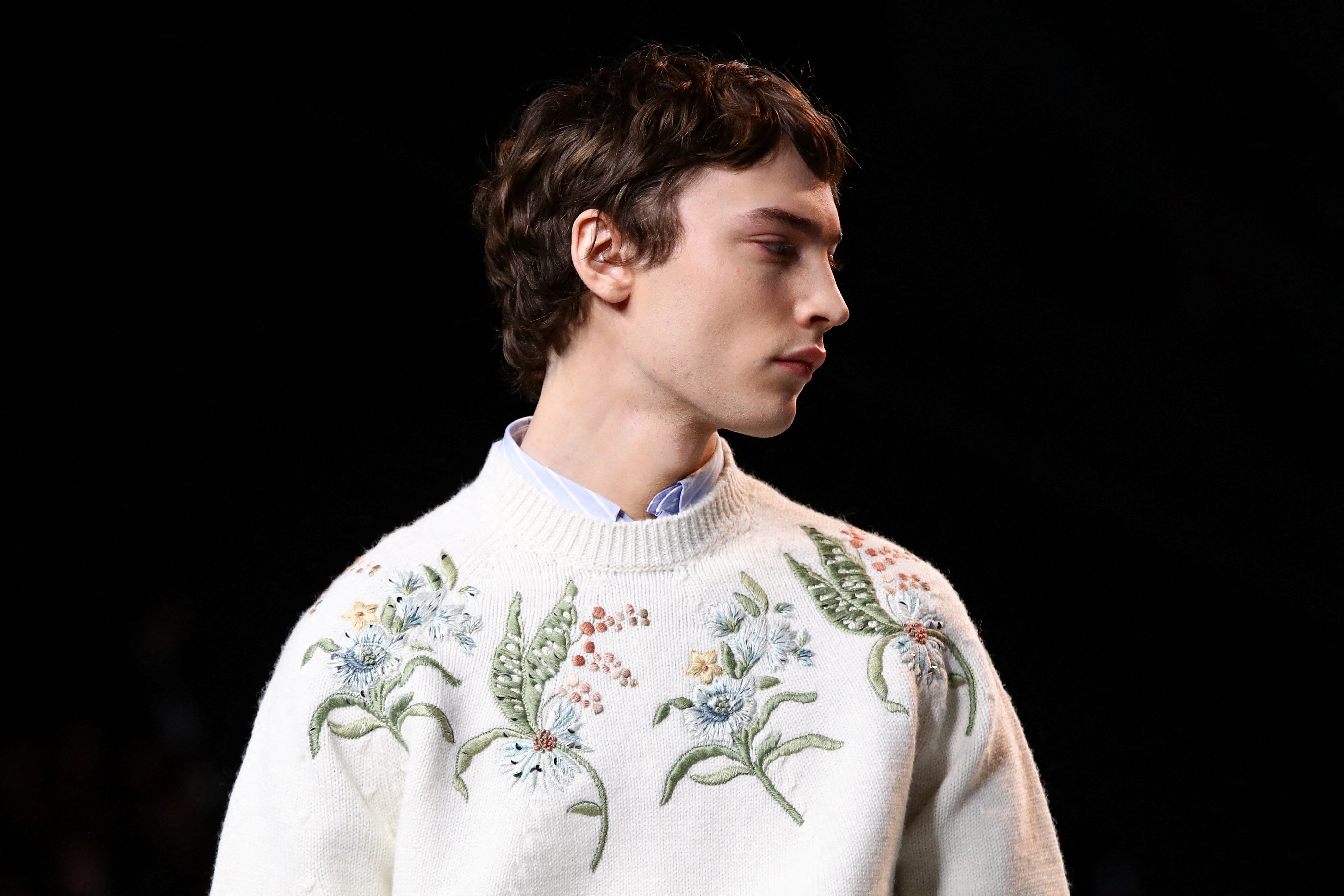 Dior Homme swings romantic with embellished men's looks at Paris Fashion  Week