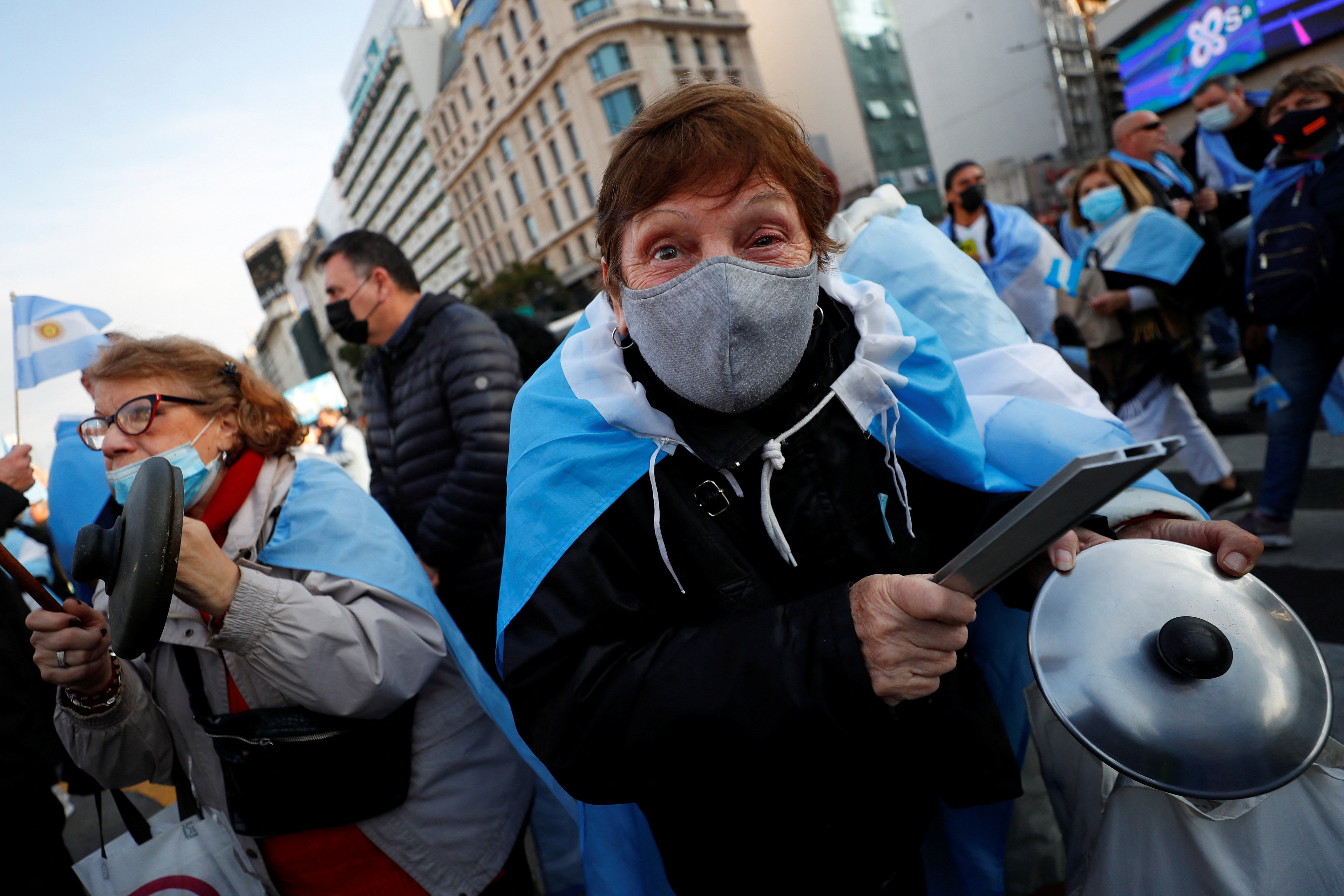 Protest against Argentina's President Alberto Fernandez's administration, on Independence Day, in Buenos Aires