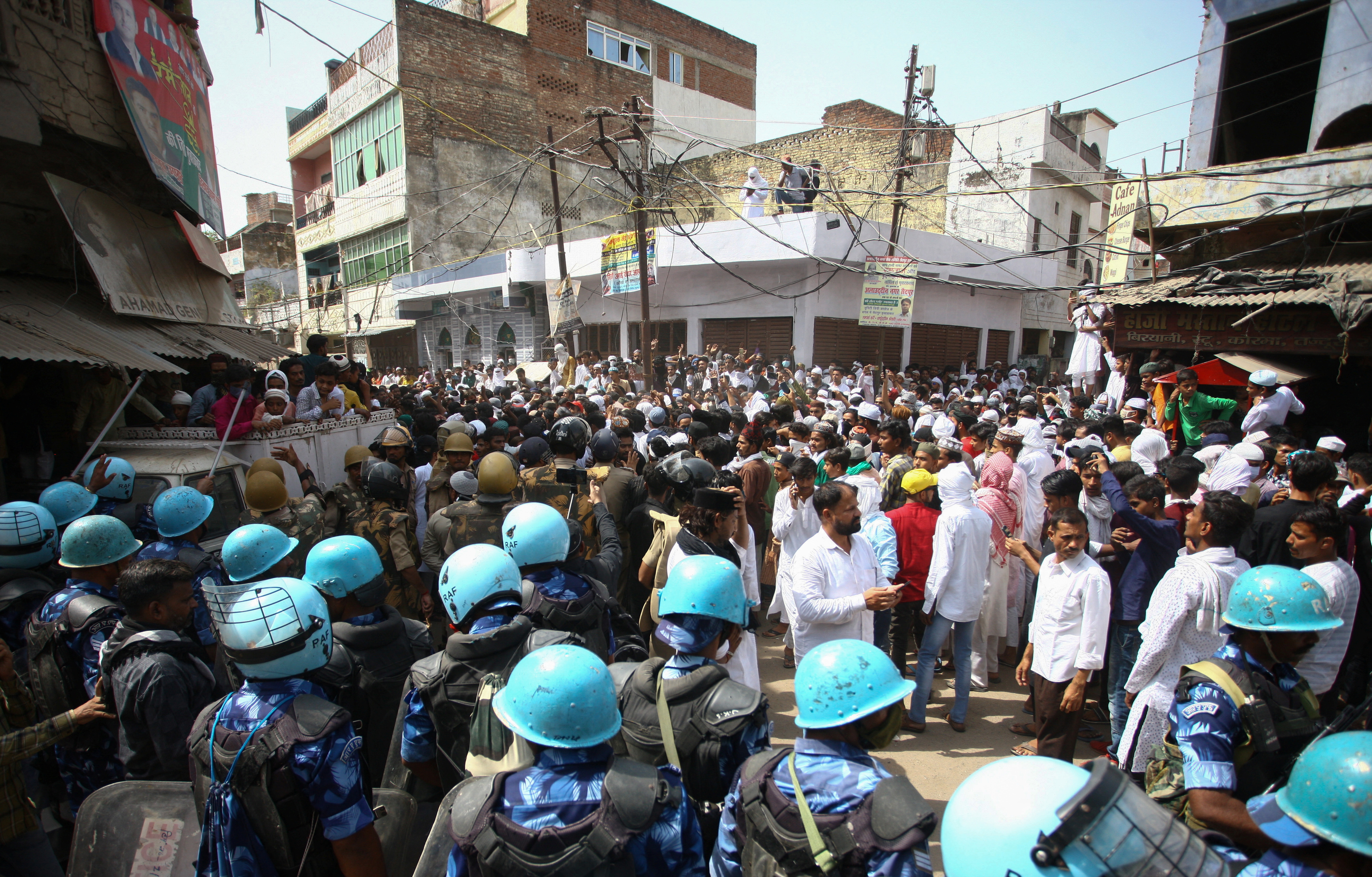 Protest against comments on Prophet Mohammed, in Prayagraj