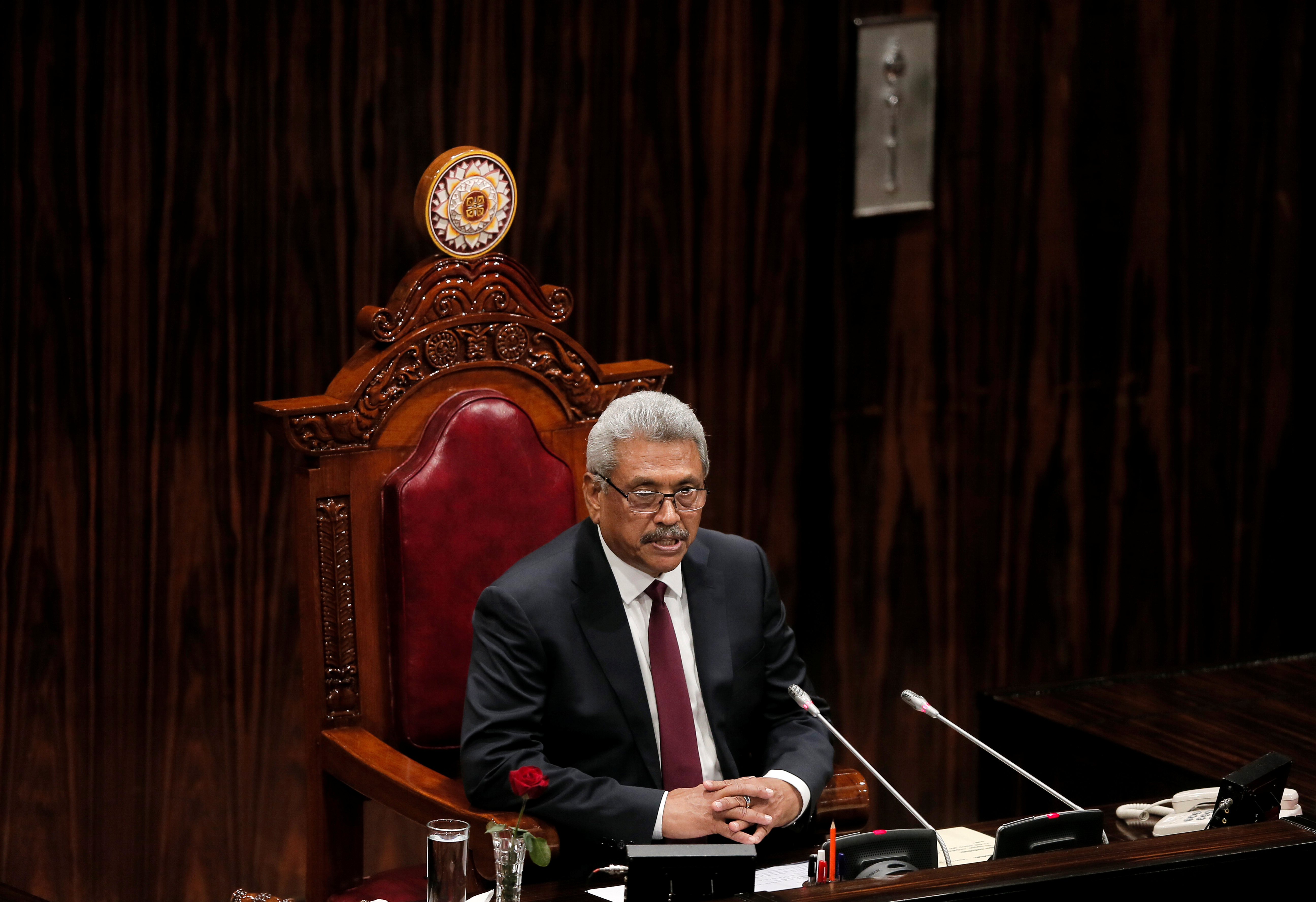 Presentation of the new government's policy statement during the inaugural session of the new Parliament, in Colombo