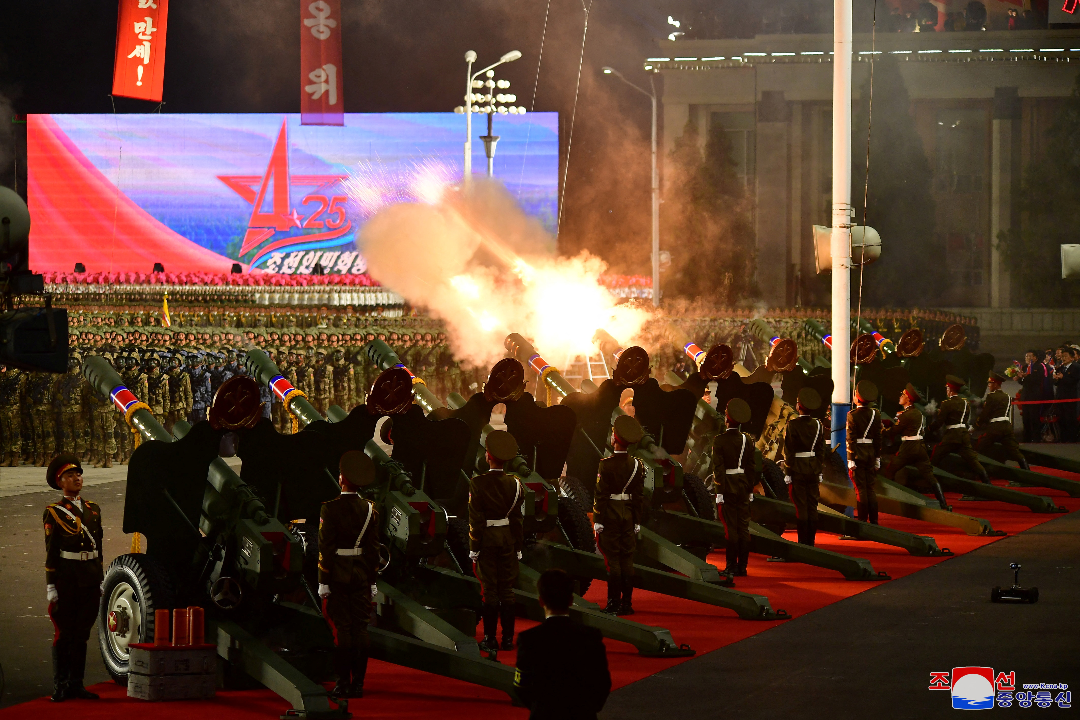 North Korea displays ICBMs at parade, vows to boost nuclear arsenal