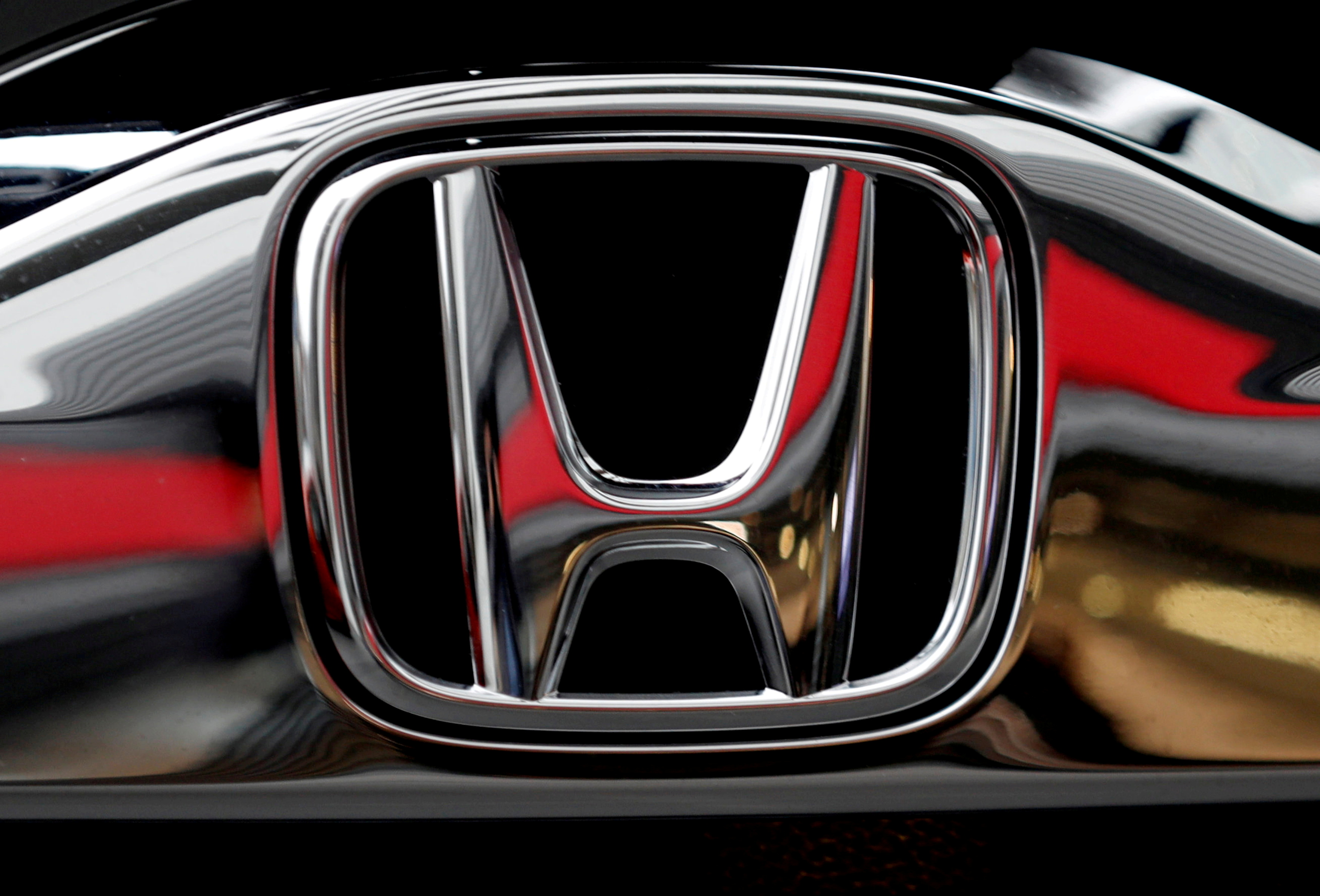 Honda's logo on its Modulo model is pictured at its showroom at its headquarters in Tokyo, Japan, February 19, 2019.  REUTERS/Kim Kyung-hoon