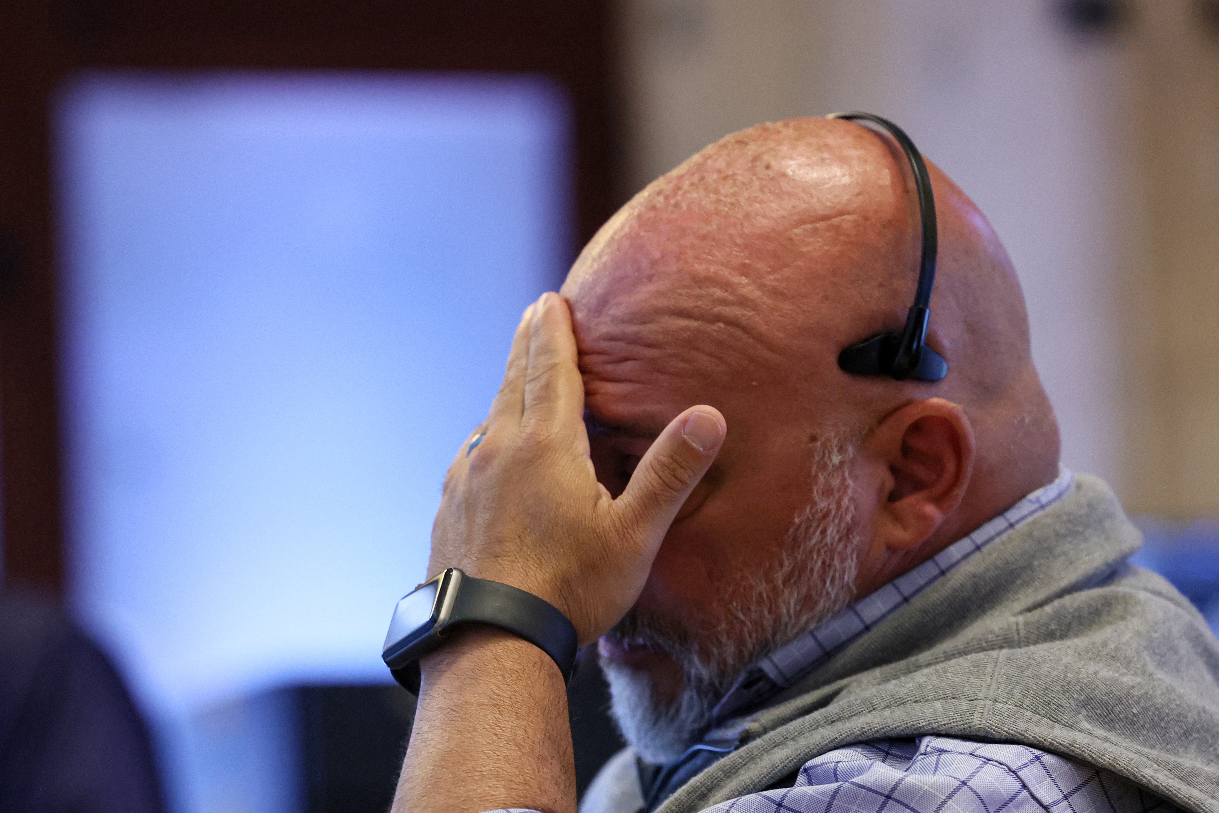 Traders work on the floor of the NYSE in New York