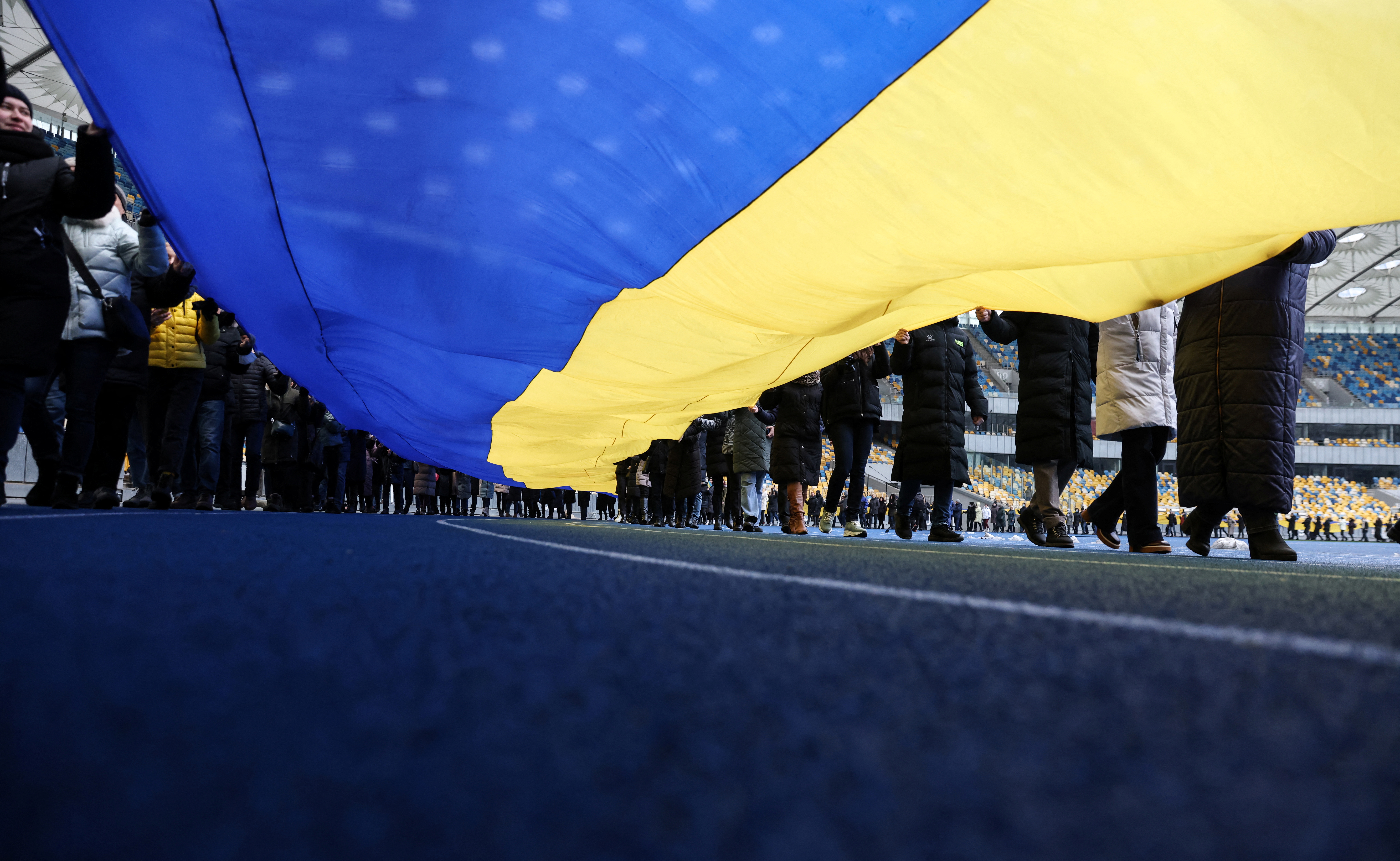 Ukrainians mark the Unity Day in Kyiv