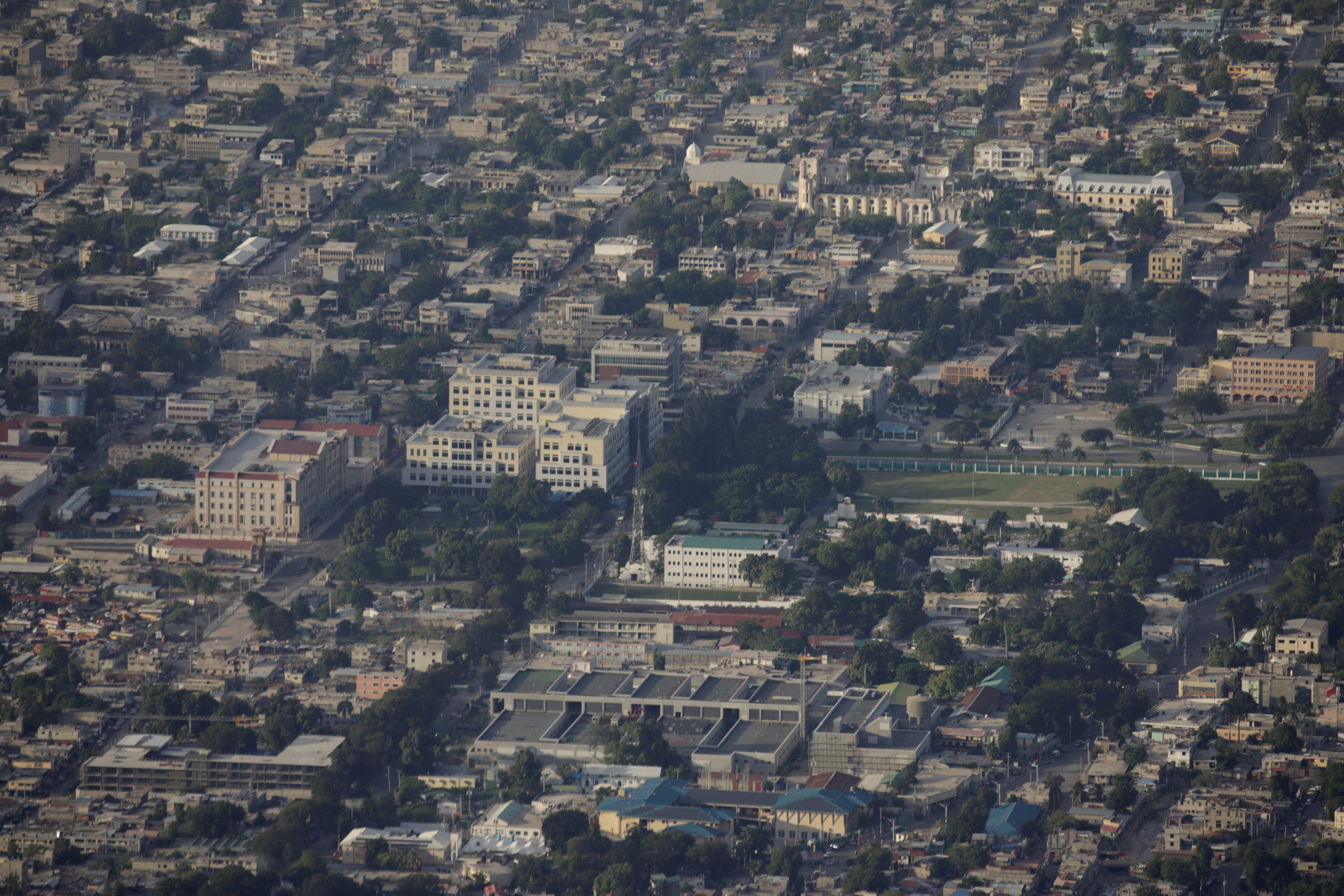 A general view of buildings in Port-au-Prince, is seen from the outskirts of Port-au-Prince
