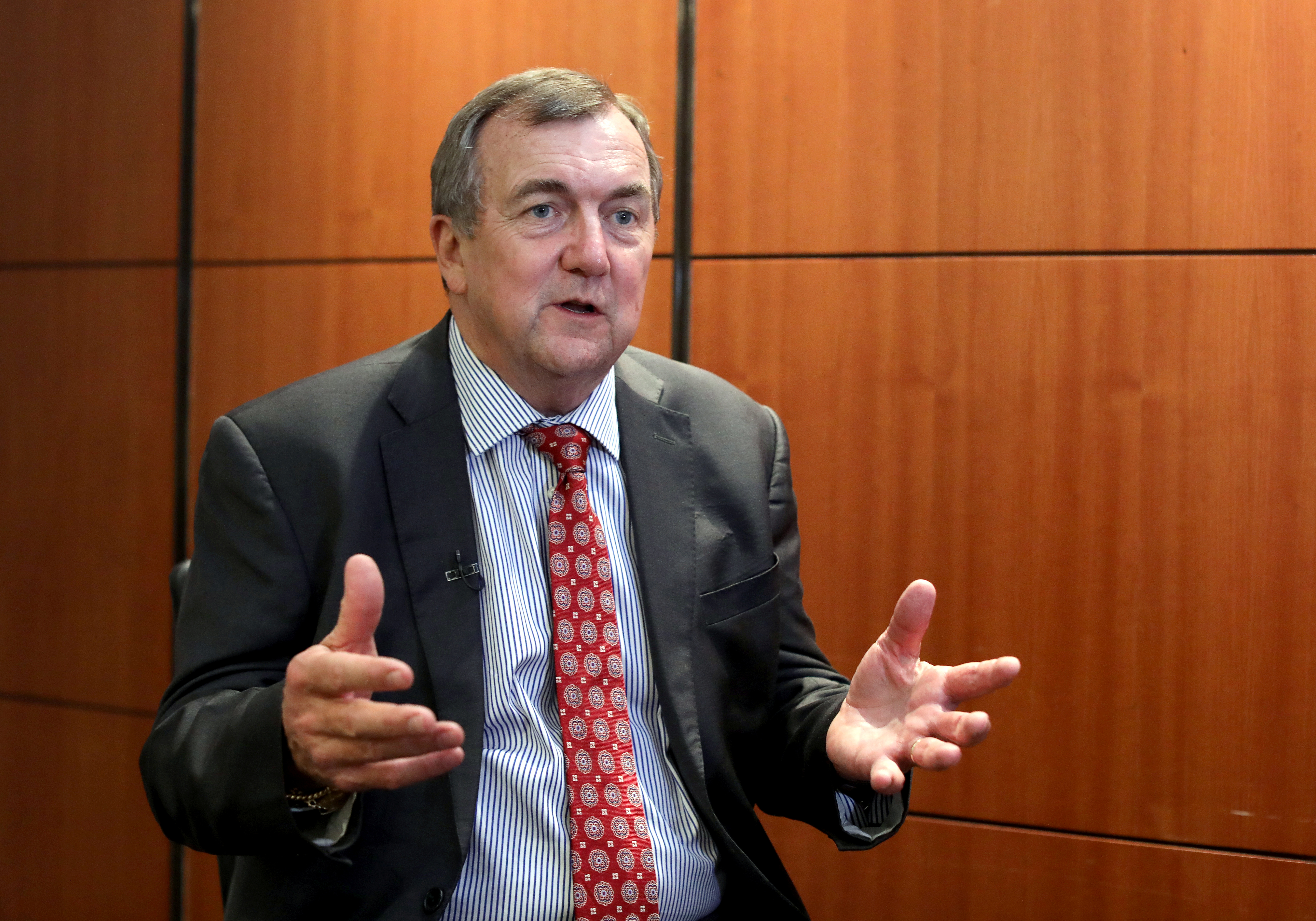 Mark Bristow, chief executive officer of Barrick Gold, speaks during an interview at the Investing in African Mining Indaba conference in Cape Town