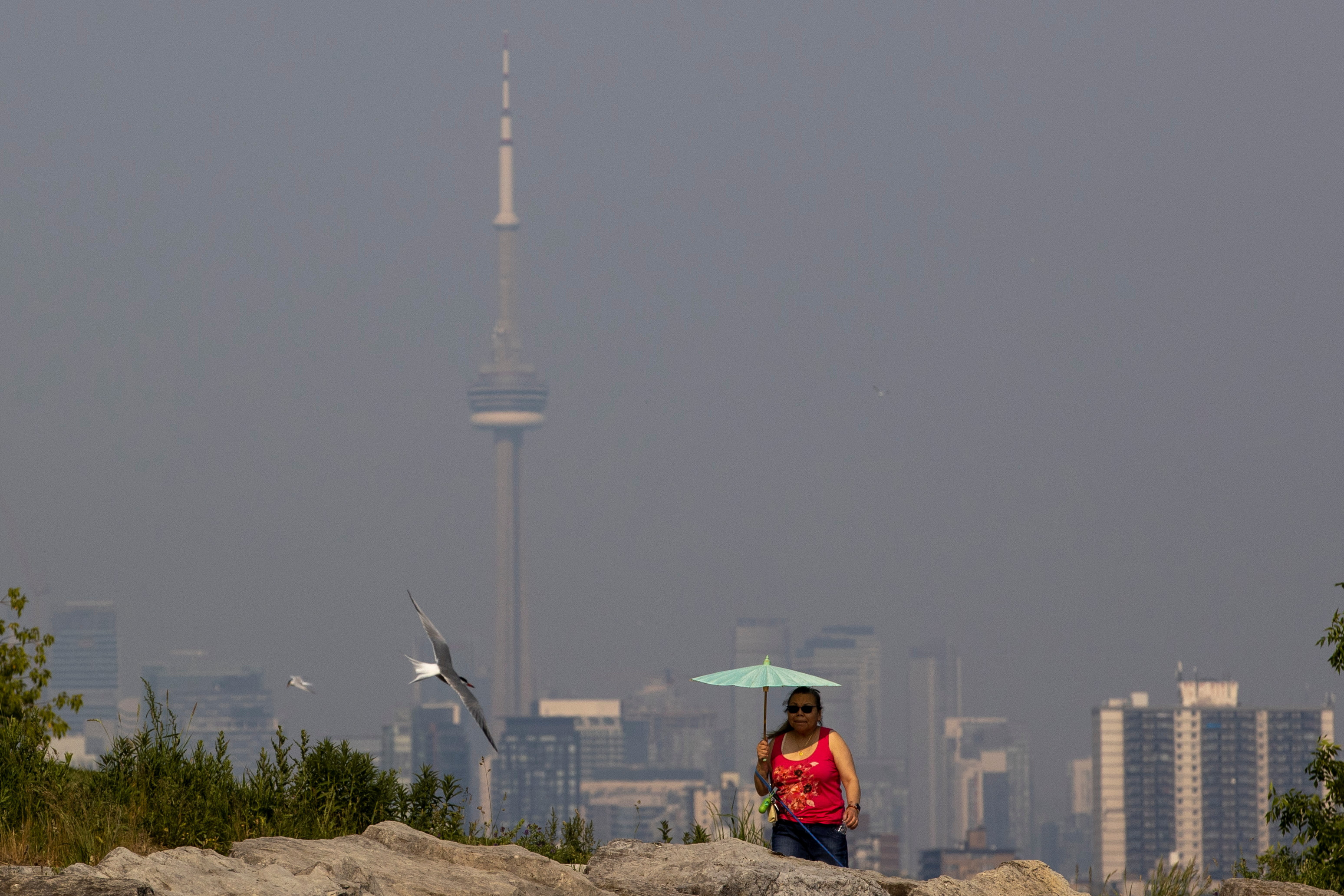 Smoke from wildfires in Toronto