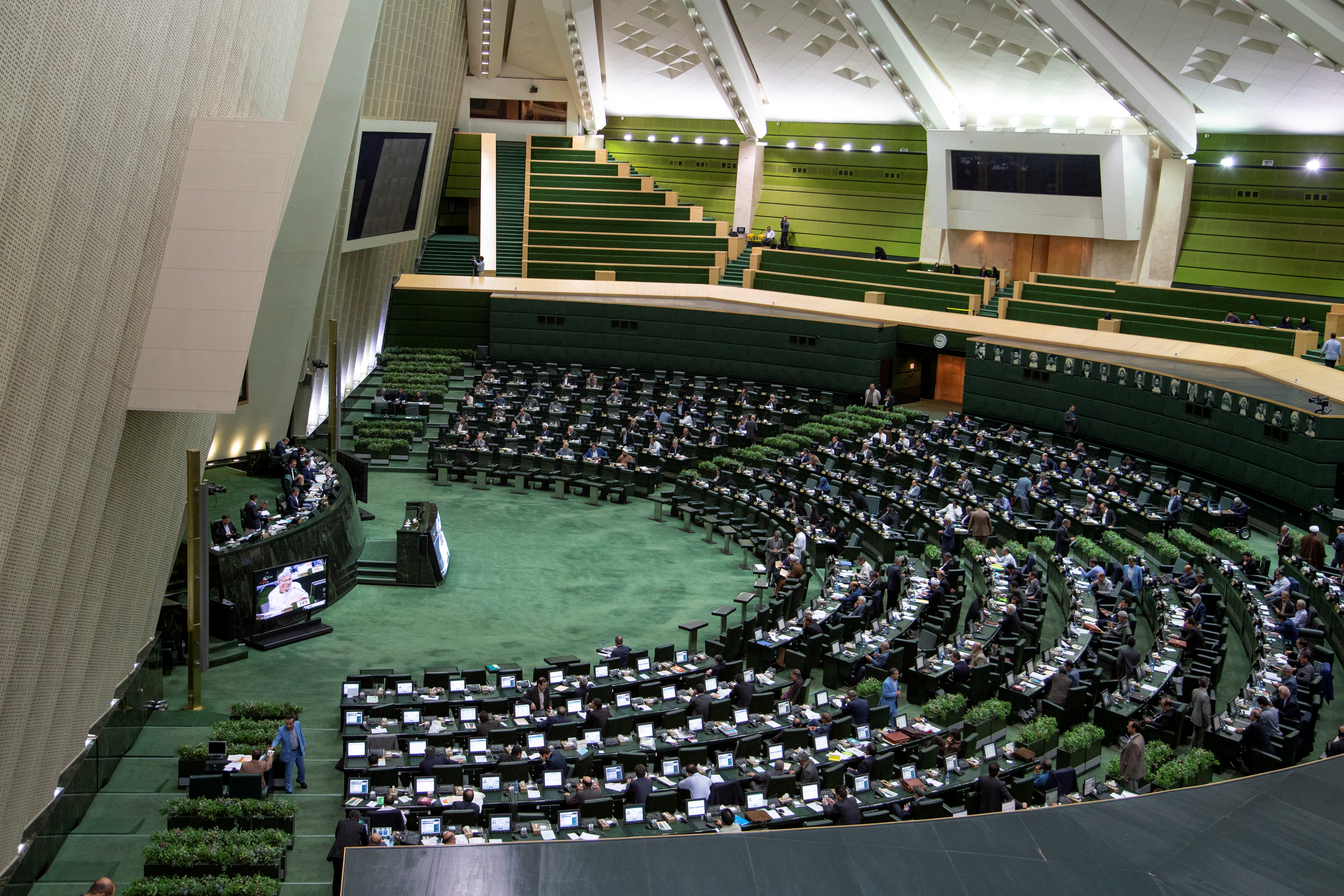 A general view of the Iranian parliament in Tehran