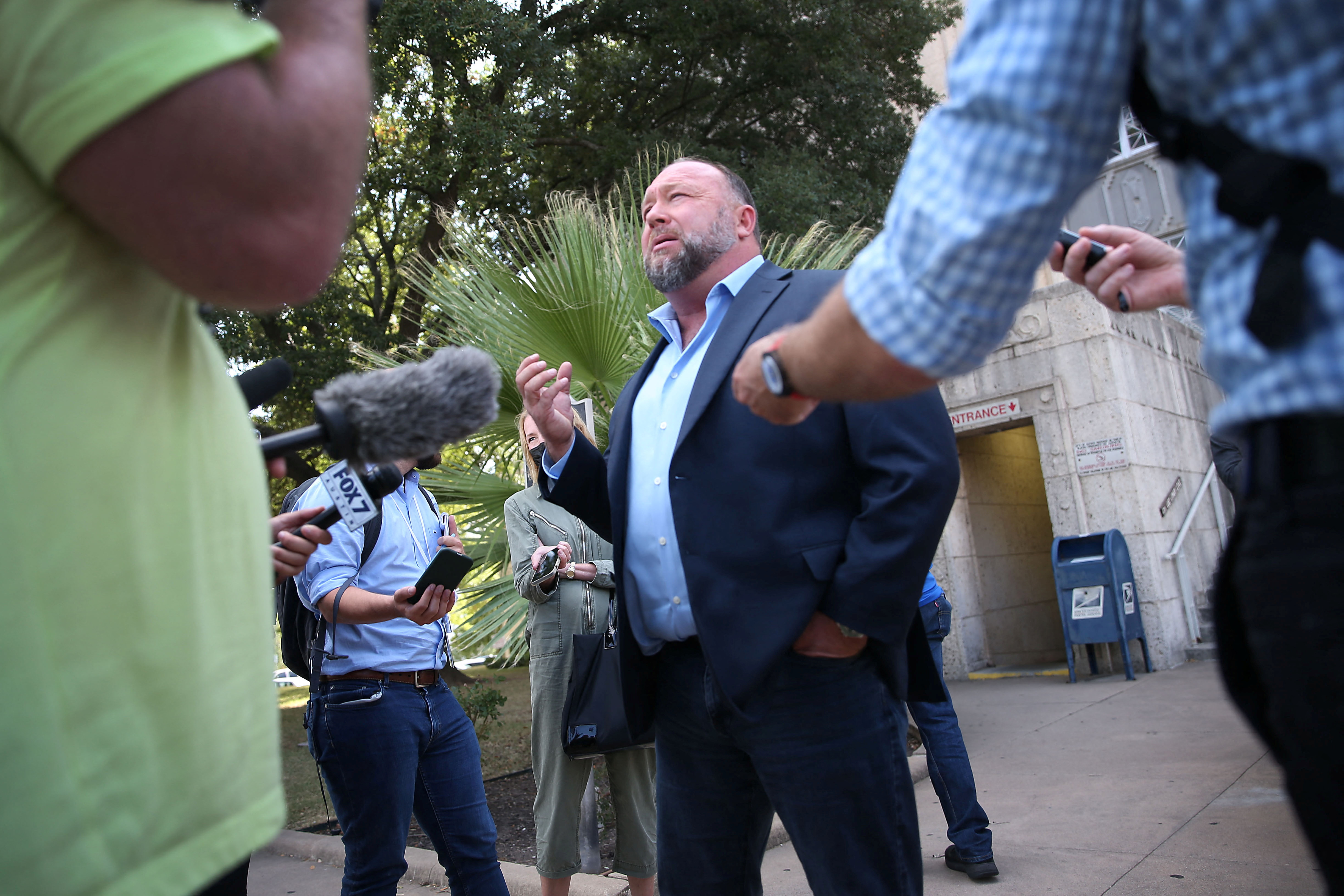 Alex Jones' trial at the Travis County Courthouse, Austin, Texas